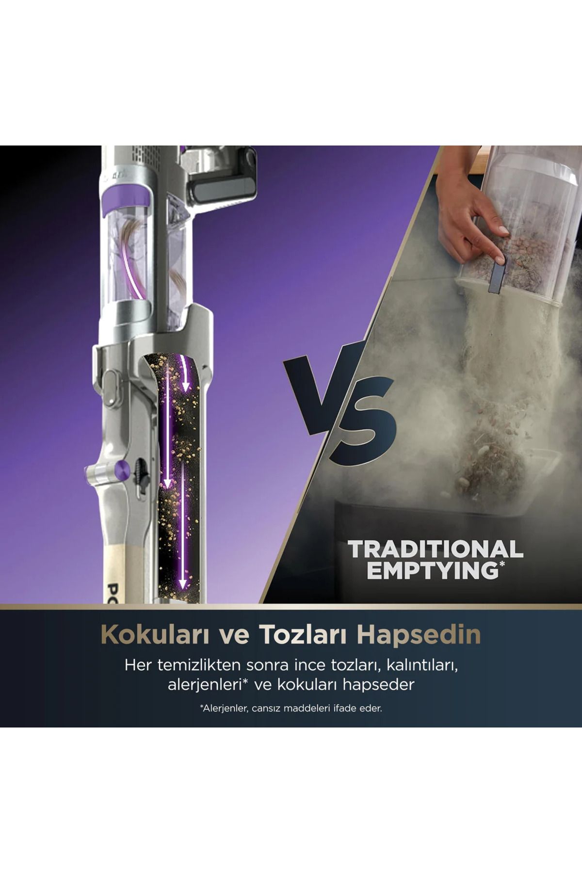 PowerDetect Clean&Empty Auto-Empty Sistemli Pet Başlıklı  Şarjlı Dikey Süpürge 70 dk'ye kadar Şarj - 6