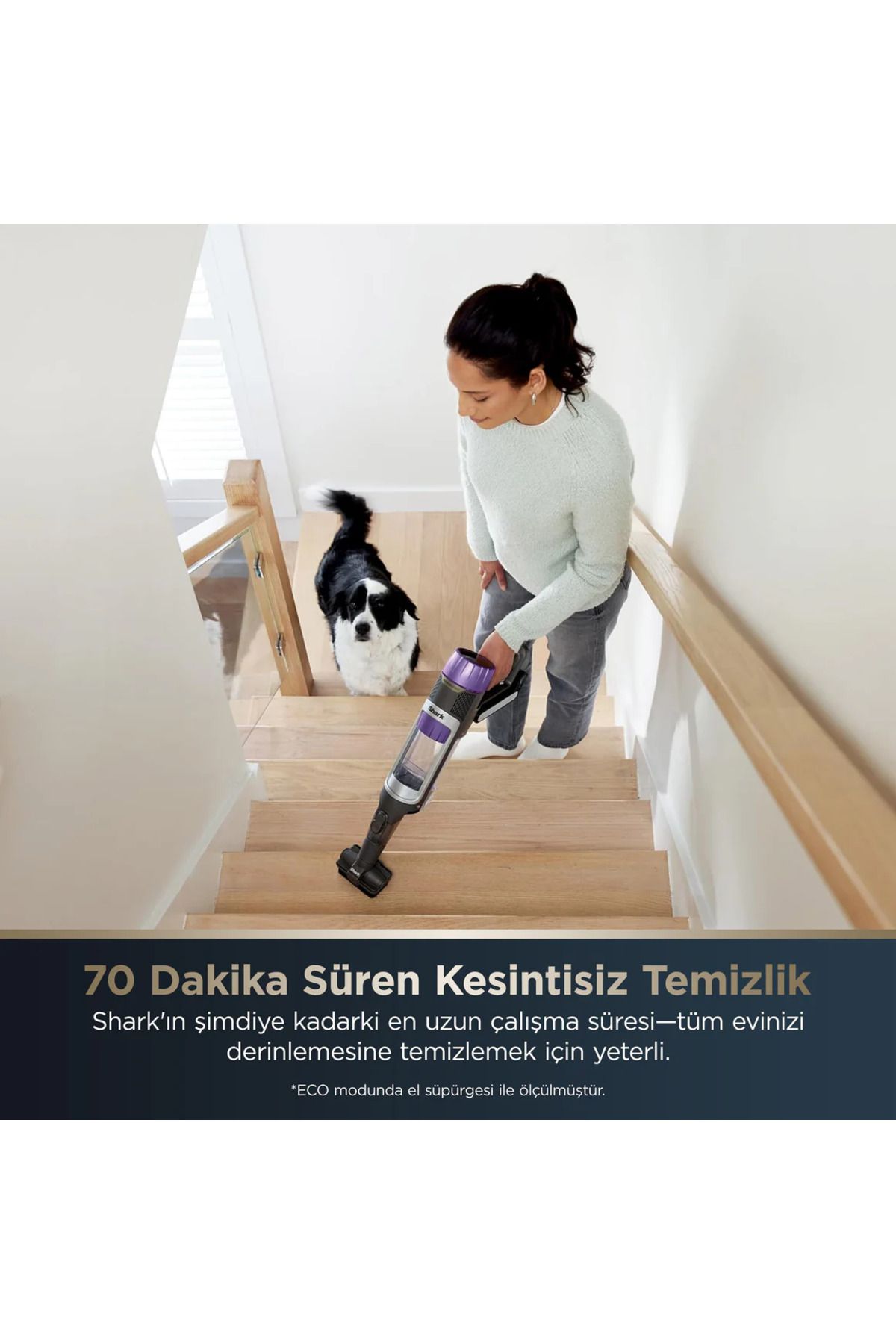 PowerDetect Clean&Empty Auto-Empty Sistemli Pet Başlıklı  Şarjlı Dikey Süpürge 70 dk'ye kadar Şarj - 7