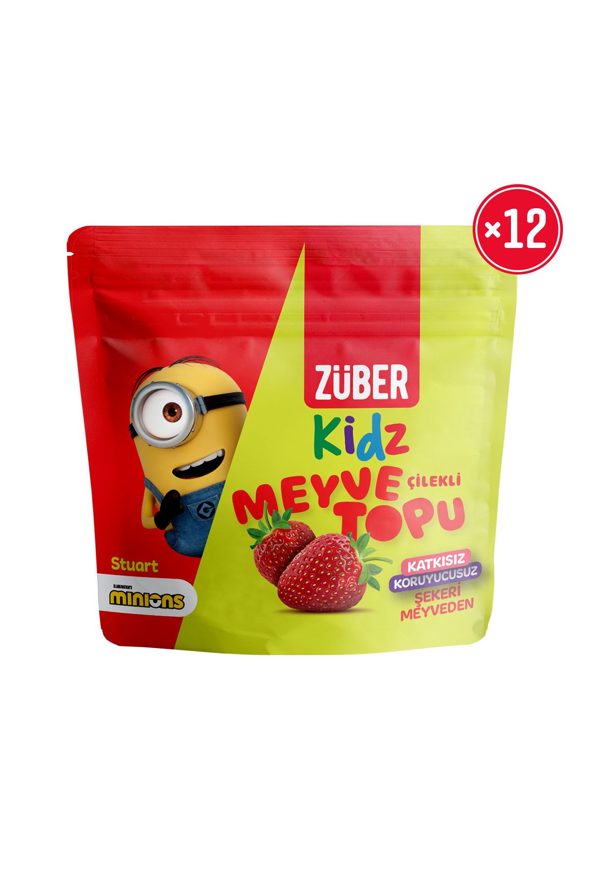 Züber Kidz Çilekli Meyve Topu 42g X 12 Adet