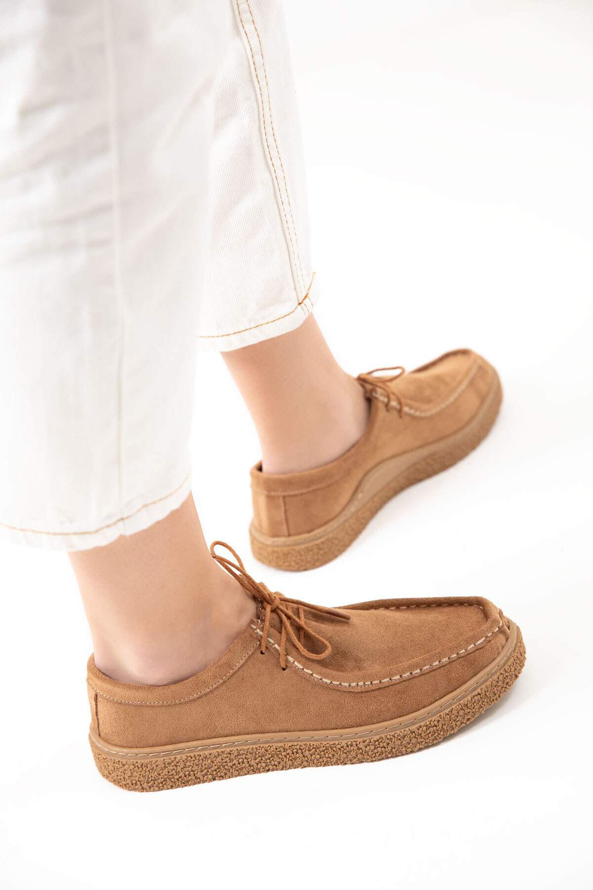 SOHO-Dámské mokasínové boty Tan Suede 20261 3