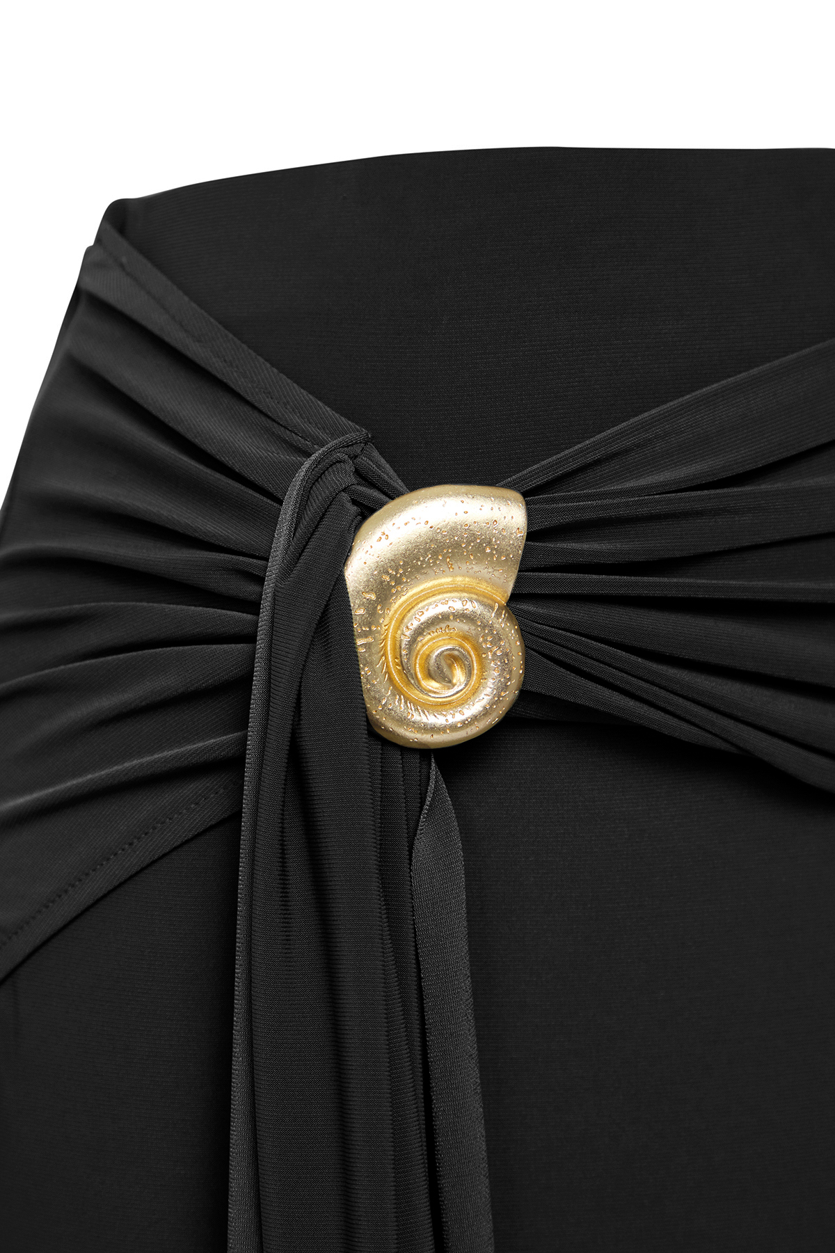 Trendyolmilla  Siyah Vücuda Oturan Aksesuar Detaylı Örme Uzun Etek TPRSS25ET00004 - Görsel 6