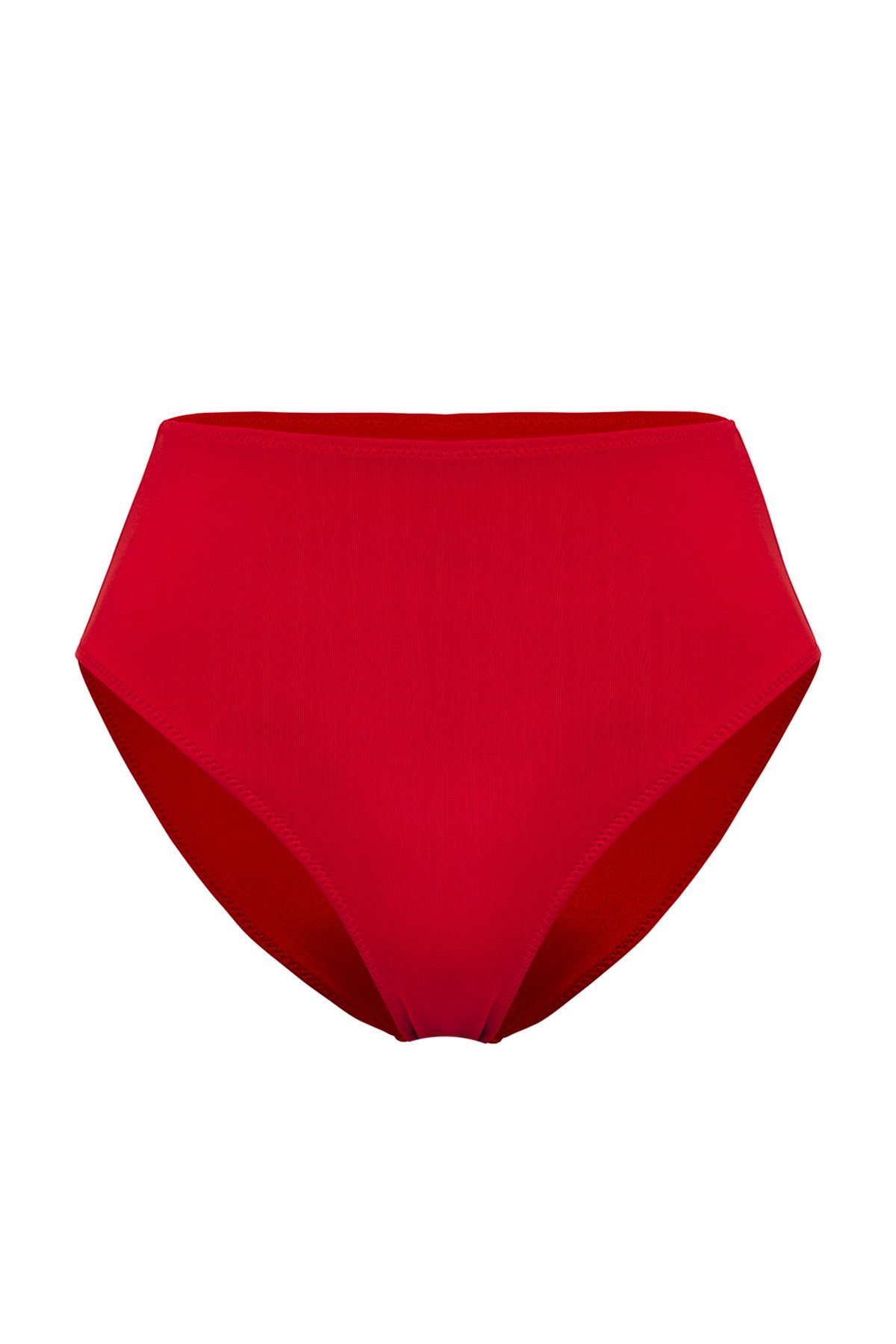 Trendyol Collection-Red High Waist Bikini Bottom Tbess25Ba00022 5