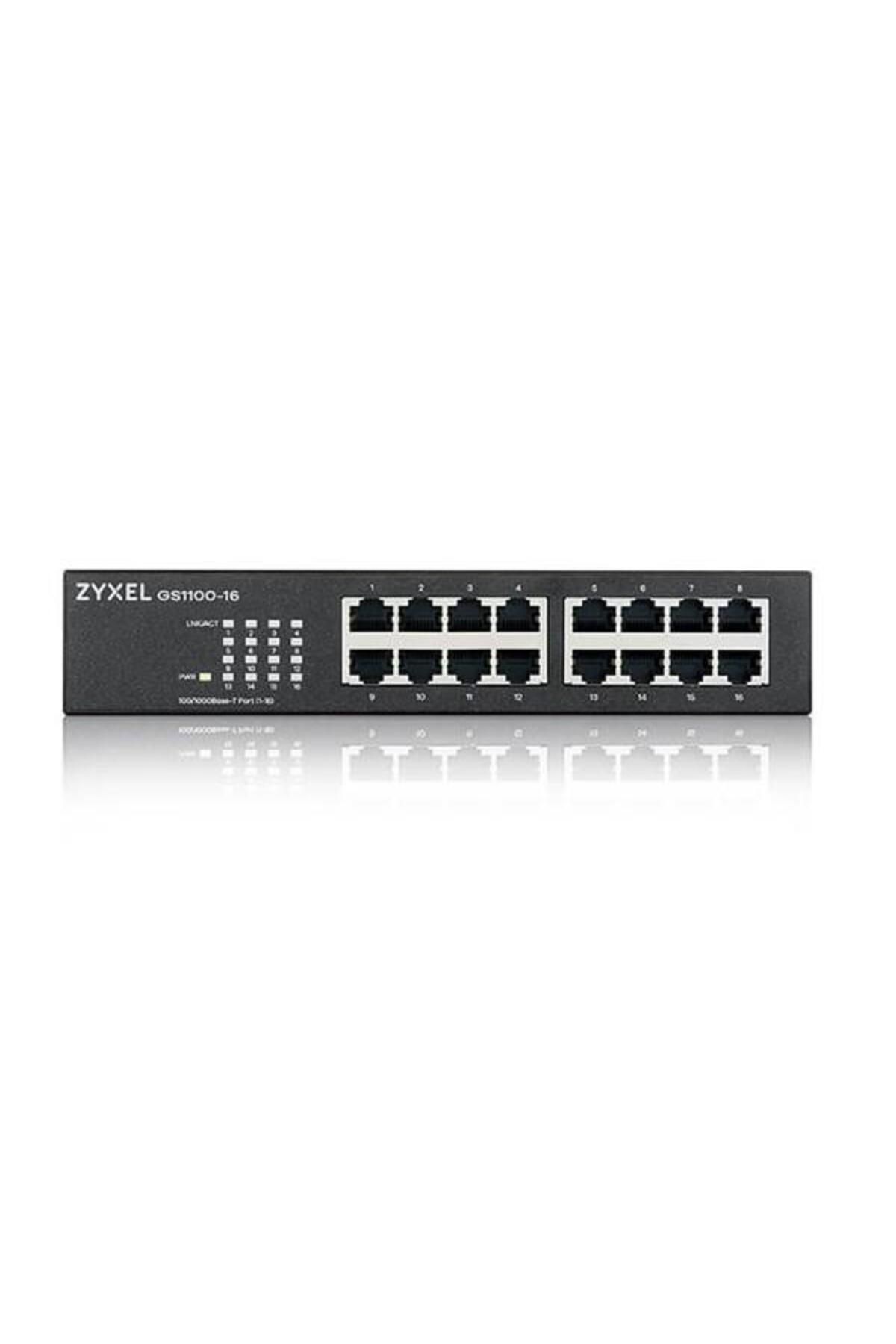 ZyXEL 16port GS1100-16 v3 GIGABIT Yönetilemez Switch Masaüstü