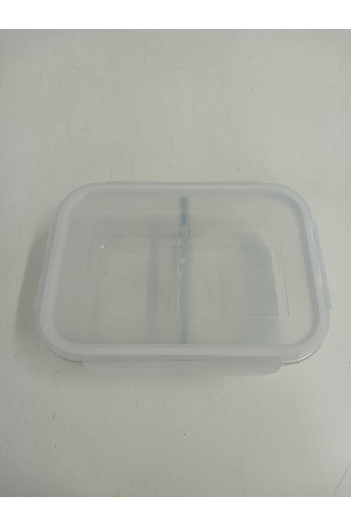 LAV-Feyzade Fresco Two Section Ziplock Glass Storage Container Set of 3 1120Cc Rectangular (Frs-297) 5