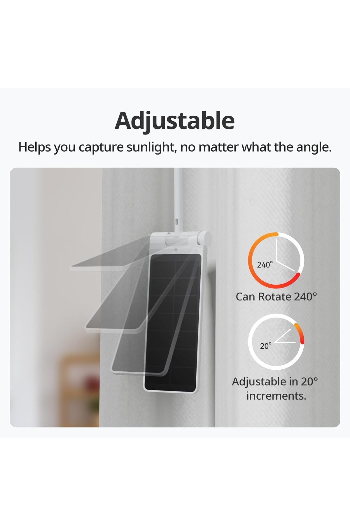 SwitchBot-Smart Solar Panel Charger for SwitchBot Curtain Rod 3 and U Rail 3 Support Low Light Charging 3
