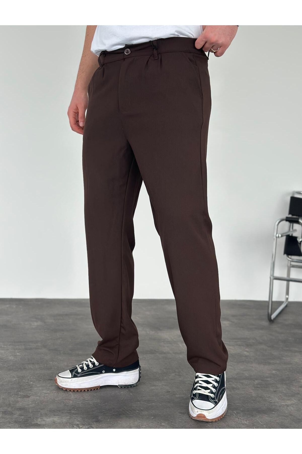 KHAYN ERKEK BAGGY PİLELİ KUMAŞ PANTALON K2038KP