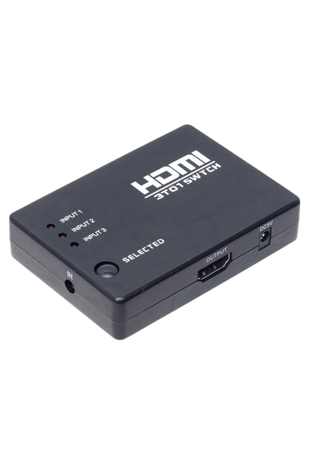 Go İthalat 3 GİRİŞ 1 ÇIKIŞ HDMI SWITCHER TOPLAYICI KUMANDALI ADAPTÖRSÜZ (4597)