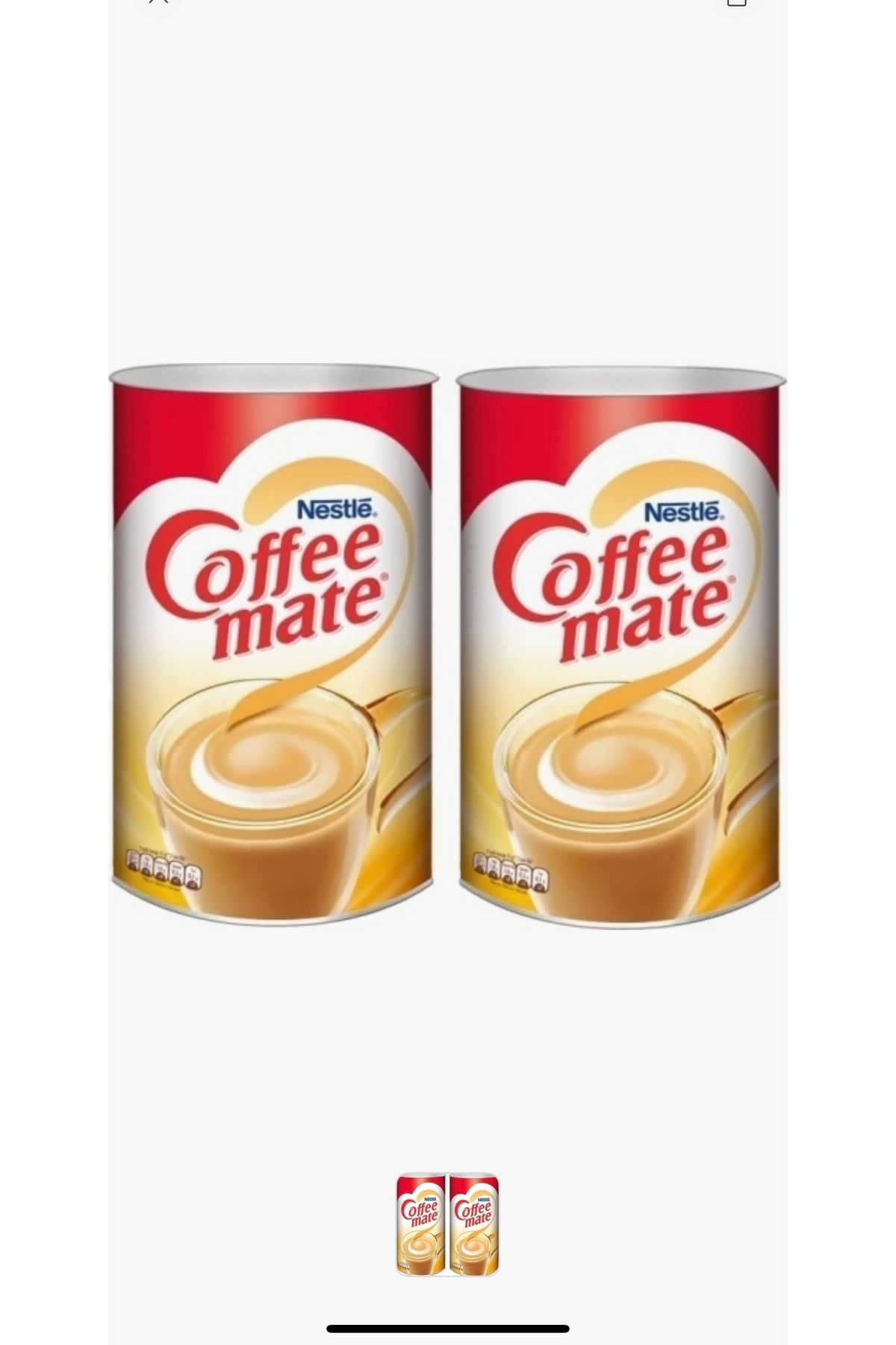 Nestle Coffee Mate 2kg x 2 Kutu. 1 Adet tiny box+ 50 Adet Karton Bardak Hediye.