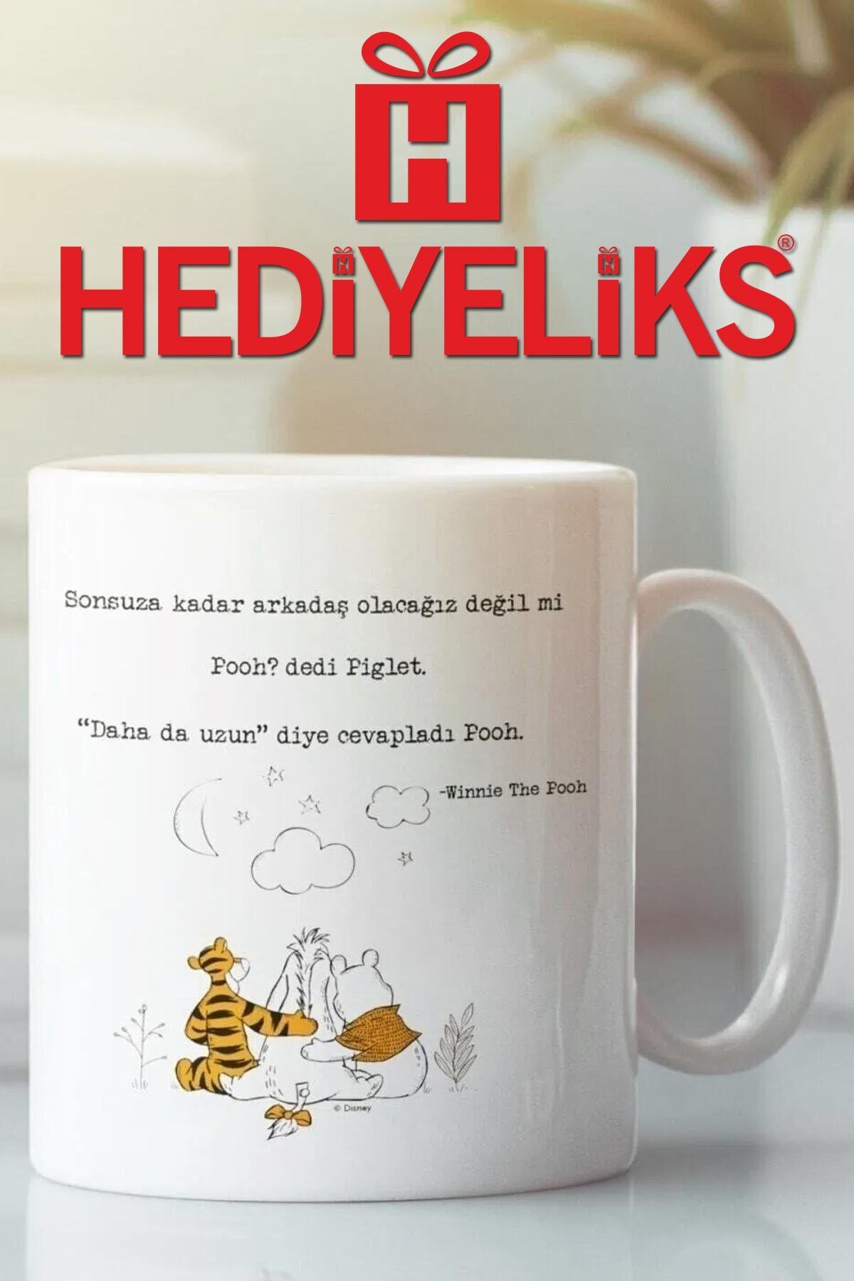 HEDİYELİKS Winnie Arkadaşlık Dostluk Kardeşlik Bardağı