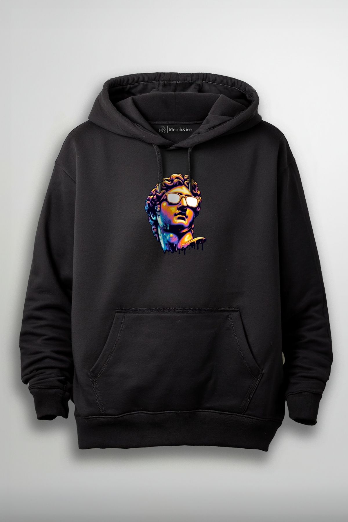 Merch&ice Gözlüklü Heykel Baskılı Unisex Sweatshirt