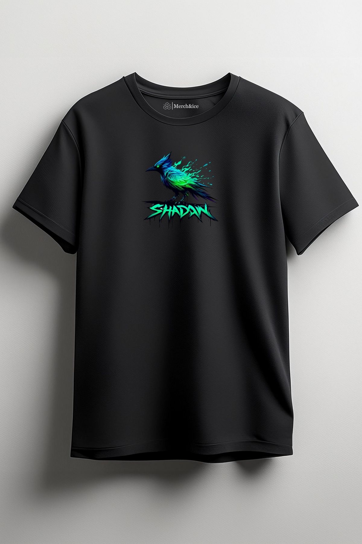 Merch&ice Shadow Neon Bird Baskılı Unisex T-Shirt