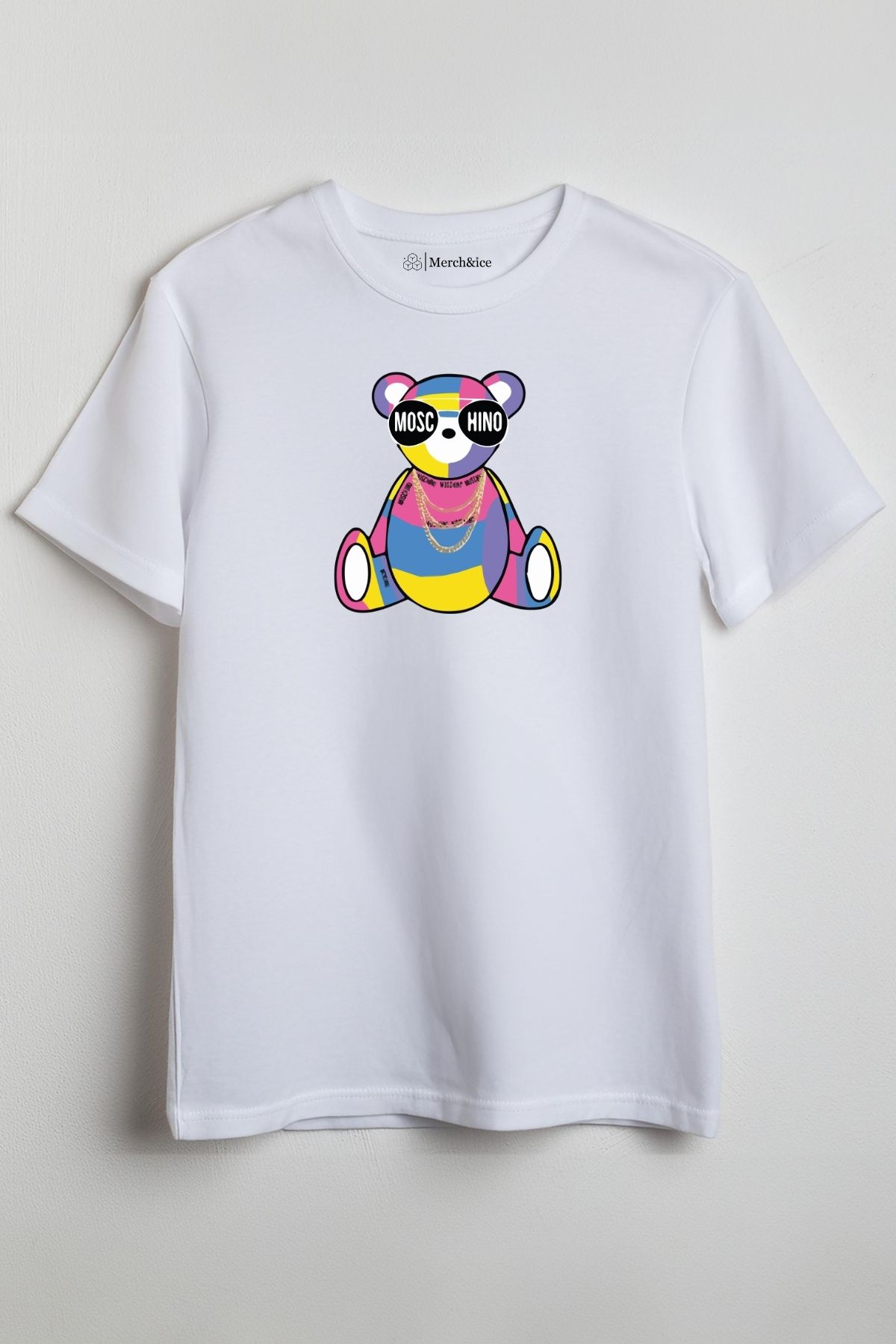 Merch&ice Moschino Bear Baskılı Unisex T-Shirt