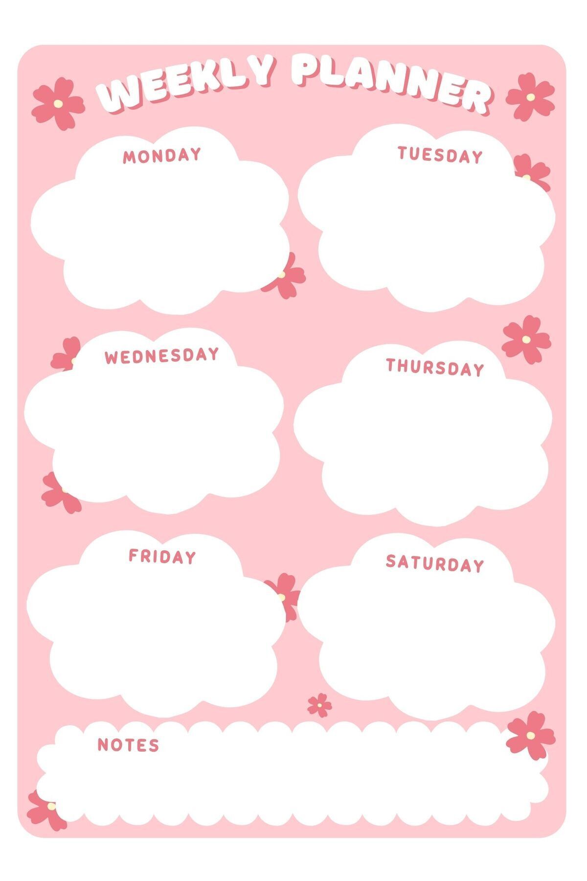 izmirdenet Yaz-Sil Haftalık Planlayıcı (Weekly Planner) A4 (21x30 cm Pvc Kaplama)