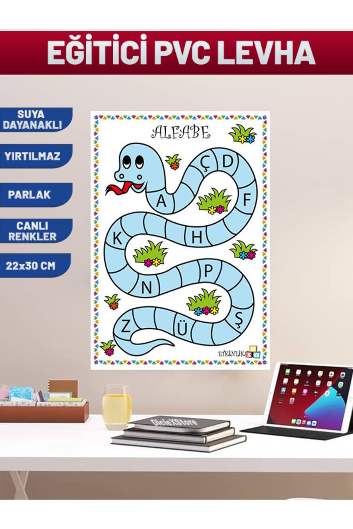 izmirdenet Albafe Yaz-Sil Çocuk Eğitim Pvc Poster 21x30 cm