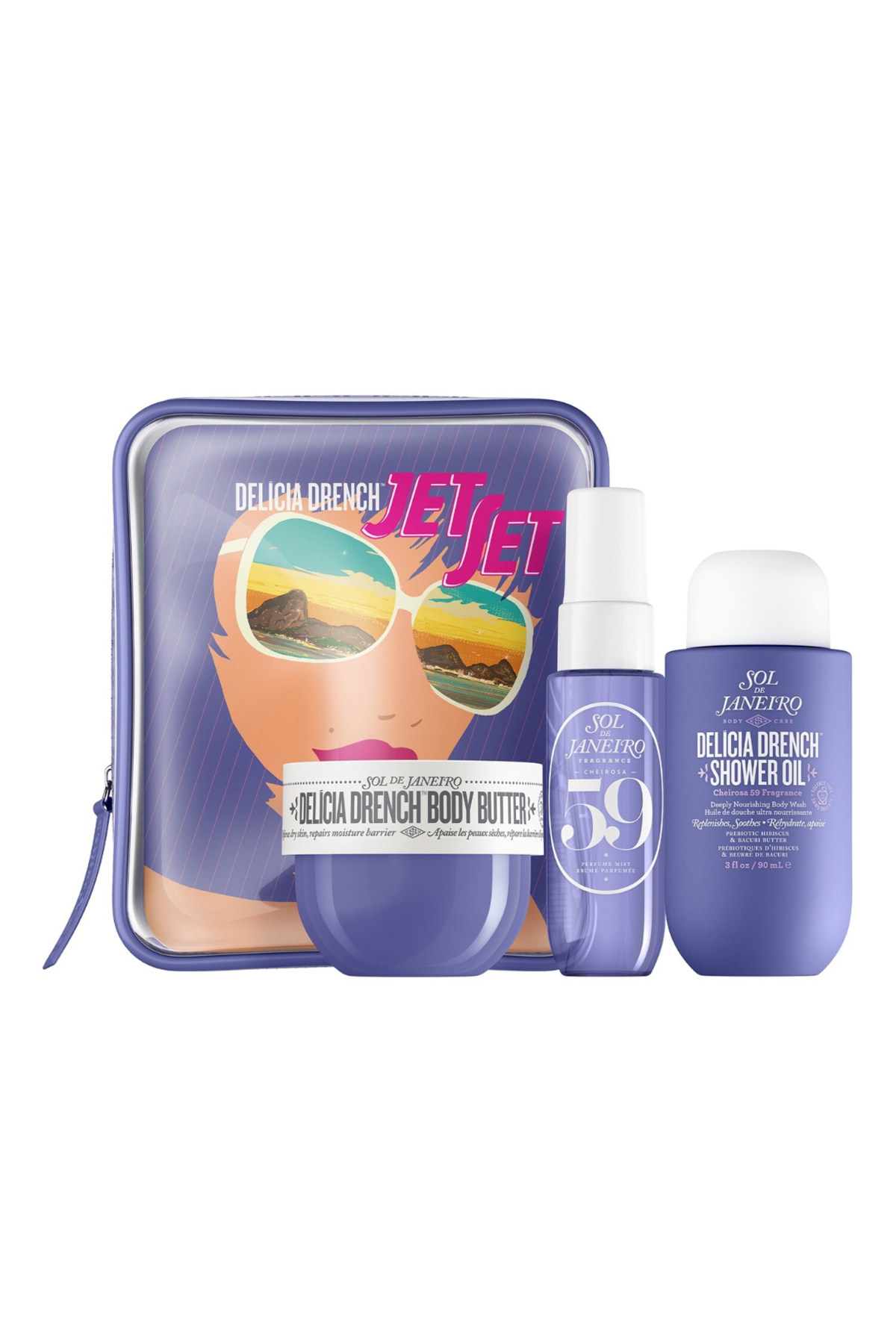 Sol de Janeiro Delicia Drench Jet Set Vücut Bakım Seti 90ml+50ml+ Sol de Janeiro Delicia Drench Jet Set Vücut Bakım Seti 90ml+50ml+