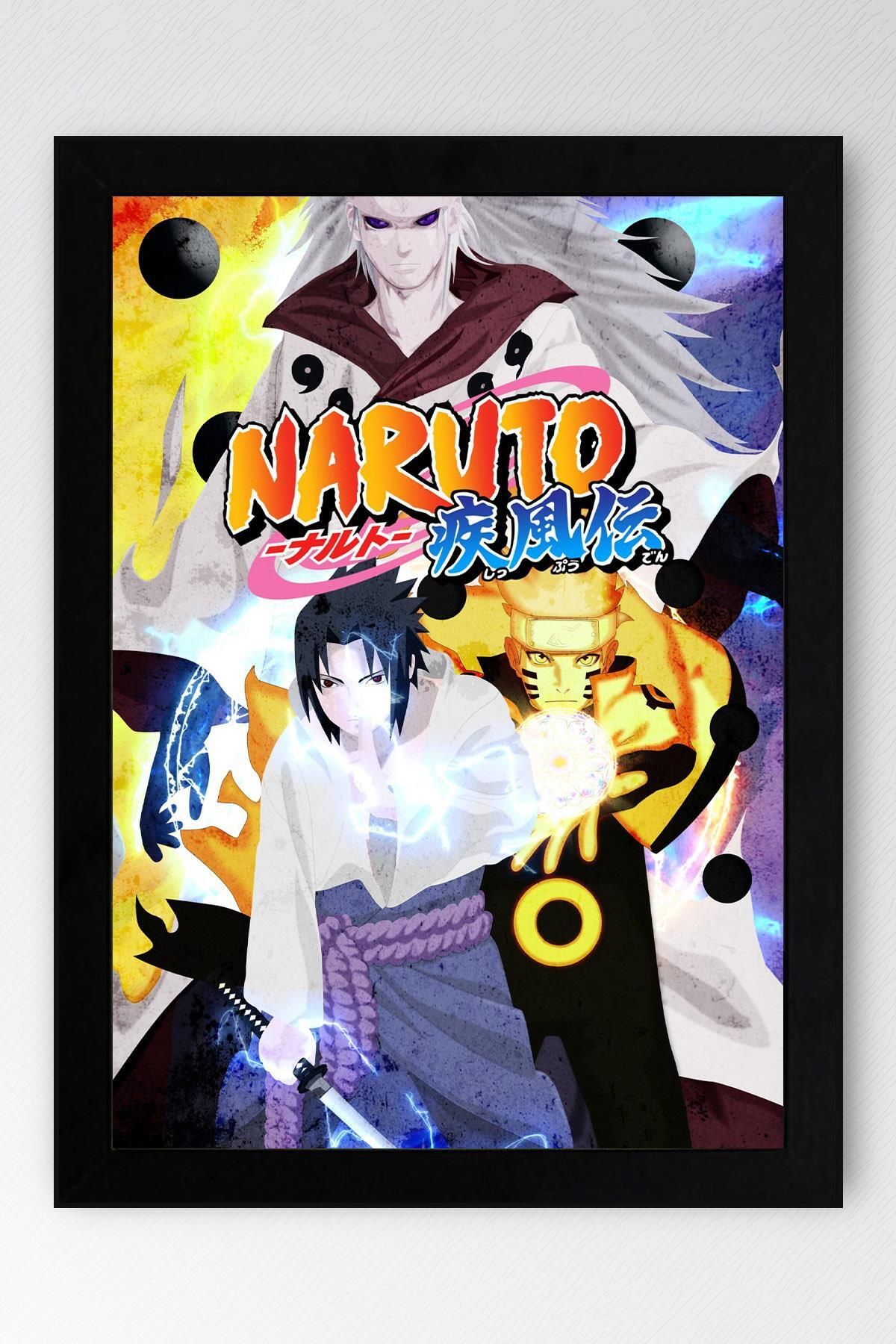 Saturn Naruto Çerçeveli Tablo - Manga Anime Posteri Tablo