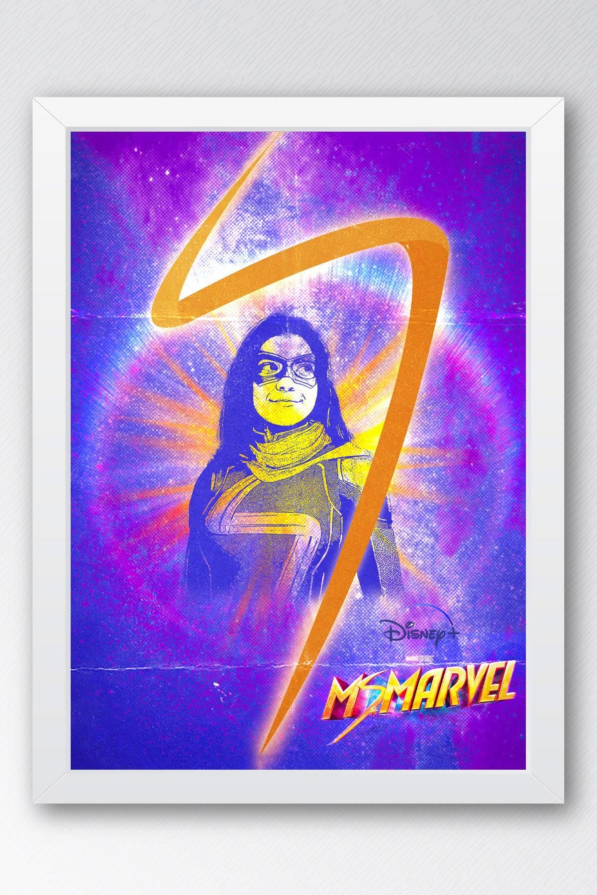 Saturn Ms Marvel Çerçeveli Tablo - Ms. Marvel Film Posteri Tablo