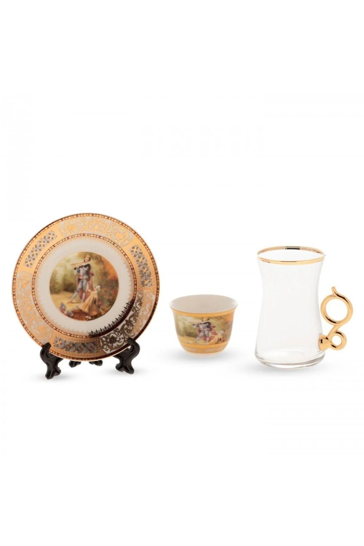 HIC-Tea And Coffee Romeo and juliet With Gold 18 Piece 1