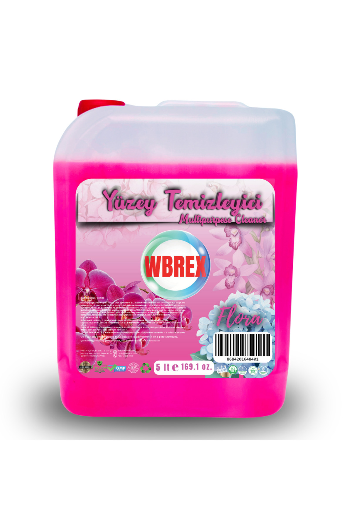 WBREX Kıvamlı Yüzey Temizleyici Flora Karışık Çiçek 5 Lt