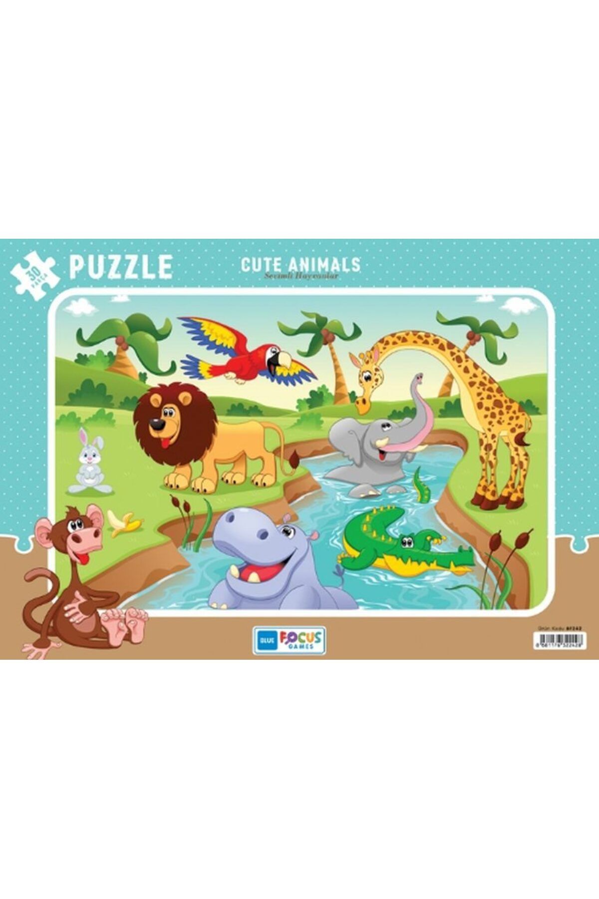 feifei Cute Animals - Sevimli Hayvanlar Puzzle 30 Parça