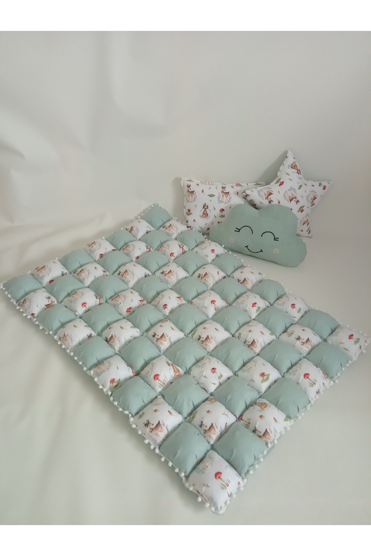 Wenaris 15 parçalık 80x120 pofuduk yorgan seti (set içeriği açıklamada mevcut) fotoğrafı 2 (önizleme)