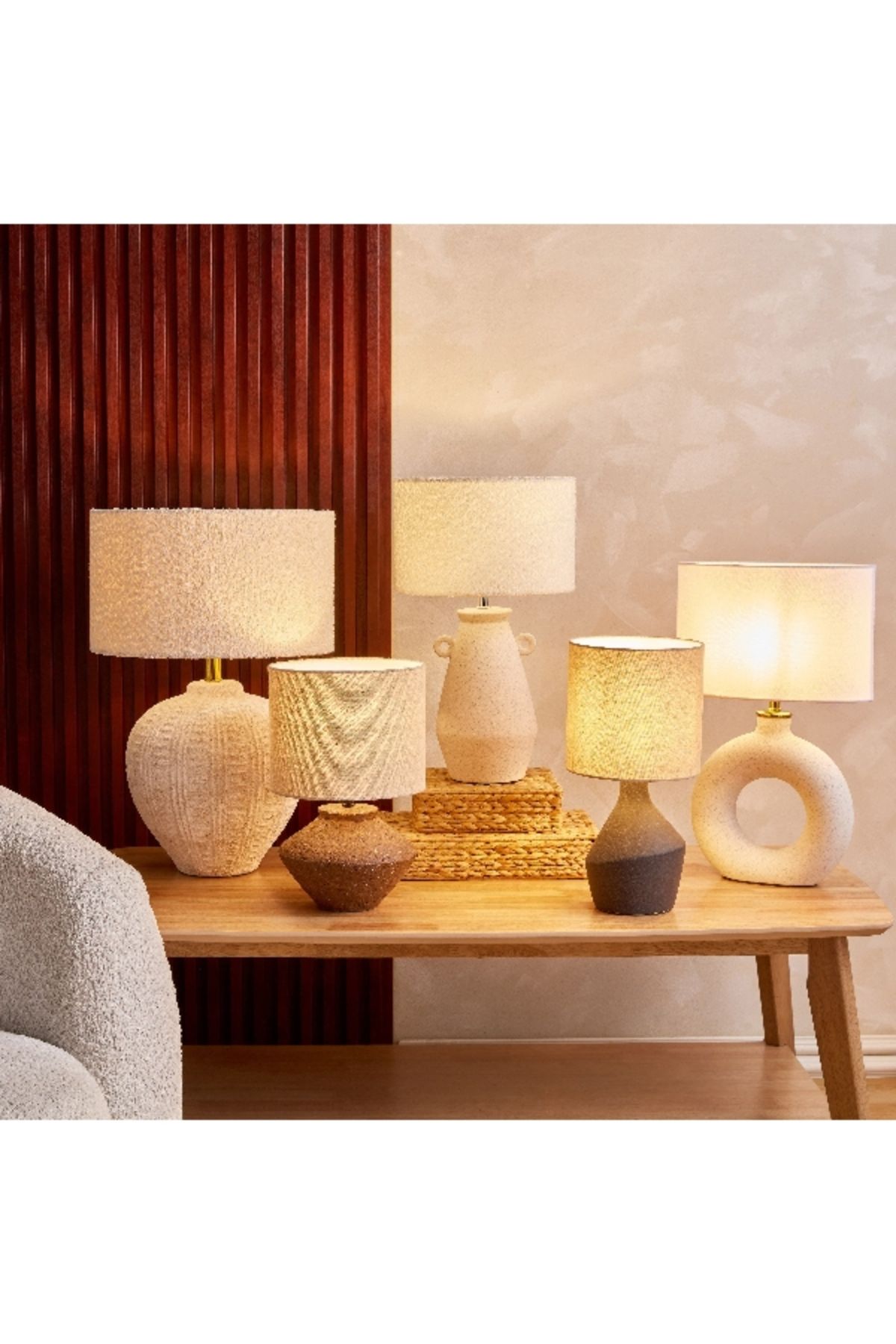 Home Box-Novalie Table Lamp with Berber Fleece Shade - 47.5 cm 5