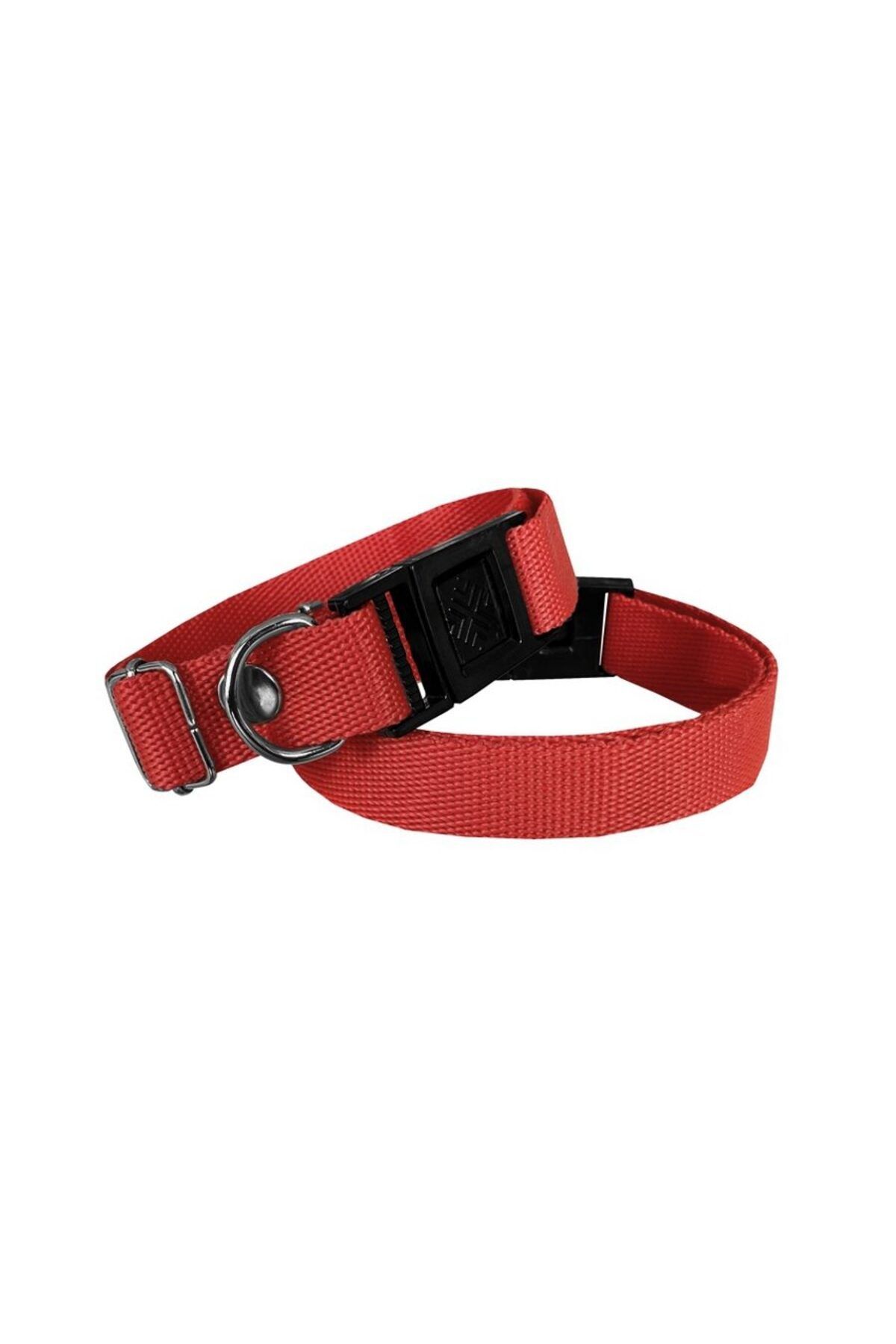 LovelymCo Köpek Tasması Dokuma 2 Cm - Min: 30 Cm - Max: 50 Cm Kırmızı