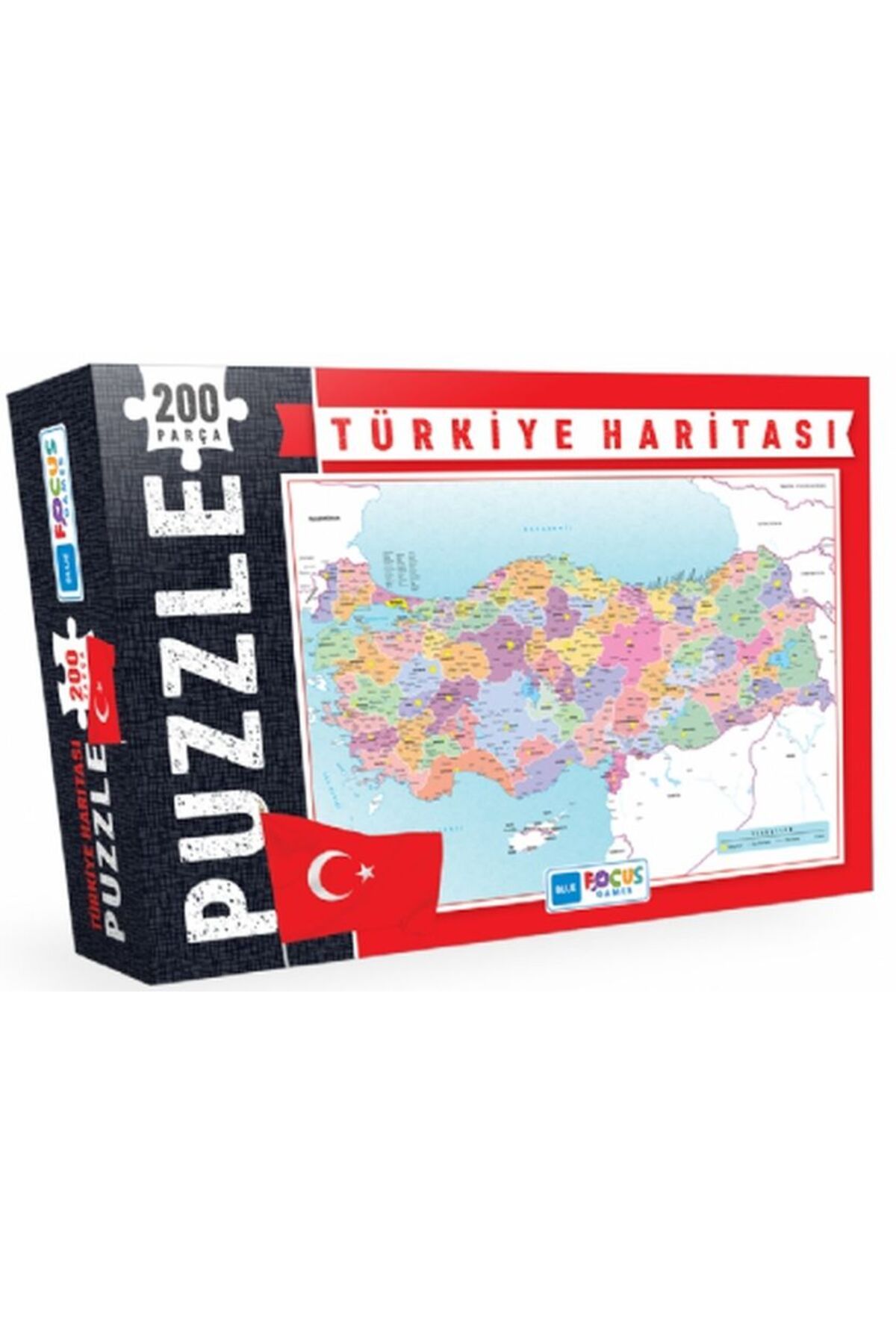 Blue Focus Yayınları Blue Focus Türkiye Haritası - Puzzle 200 Parça