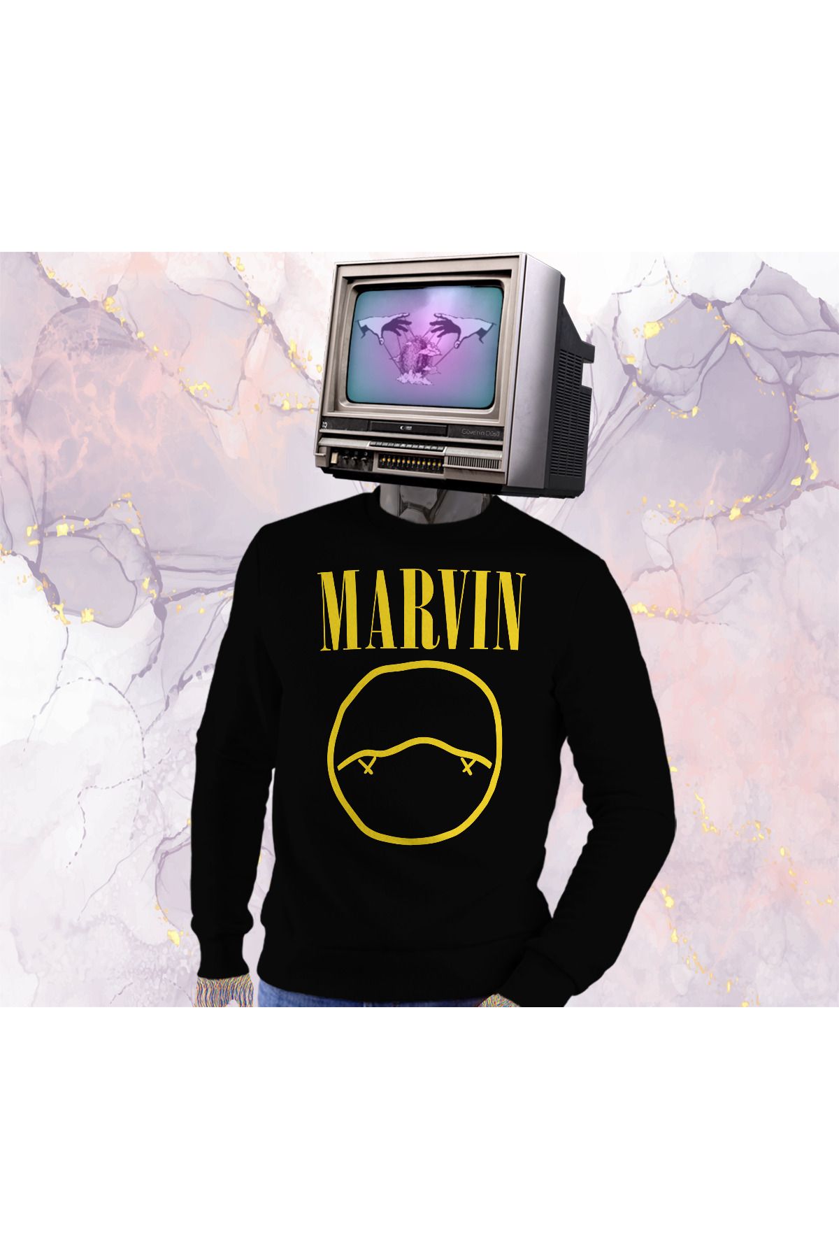 Güvenin Düşü Otostopçunun Galaksi Rehberi - Marvin - Sweatshirt