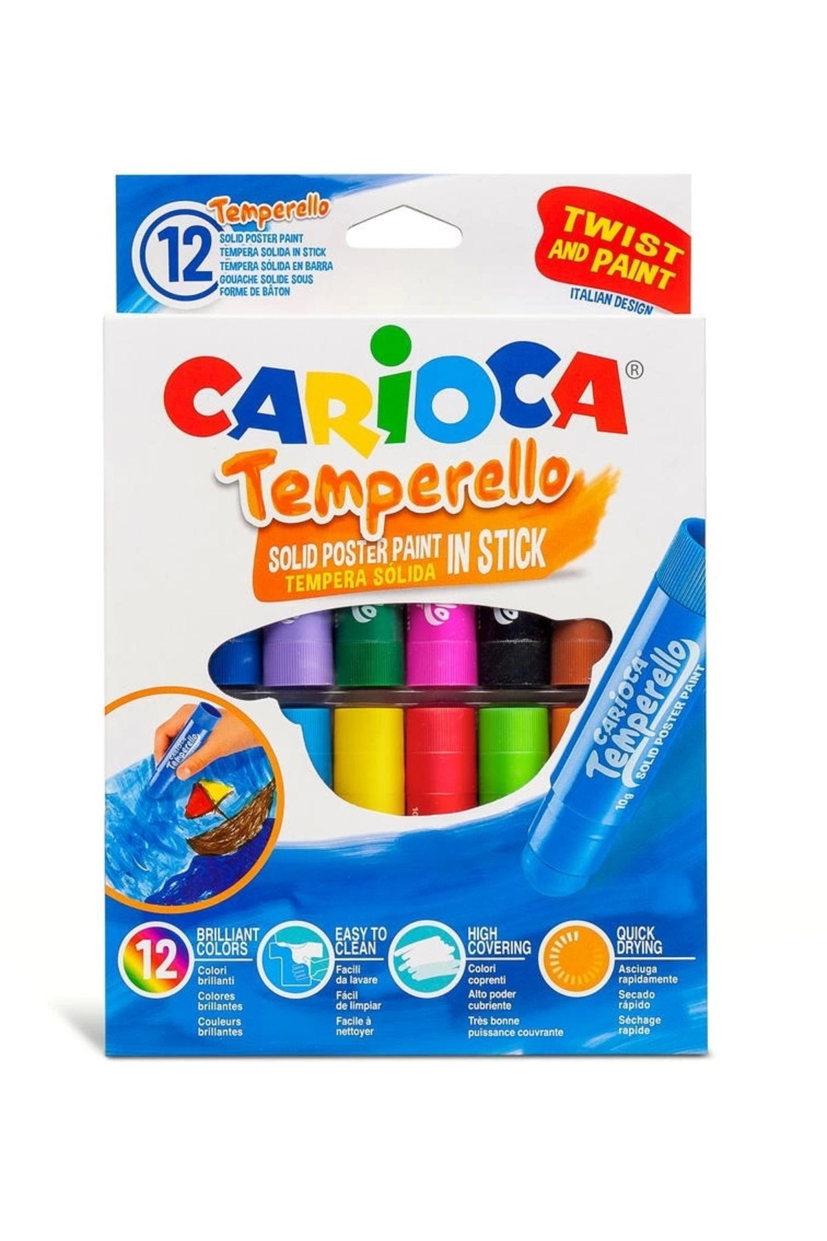 قلم لوکس و خودنویس رنگ آمیزی پوستر Tempello 12 Carioca
