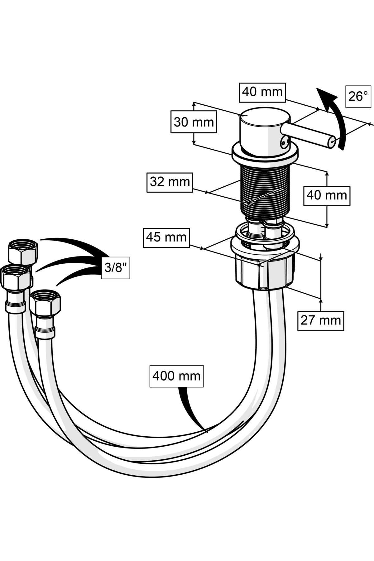 İZYAPI-Hanging Toilet Integrated Toilet Faucet Internal Installation Hot/Cold Use 3