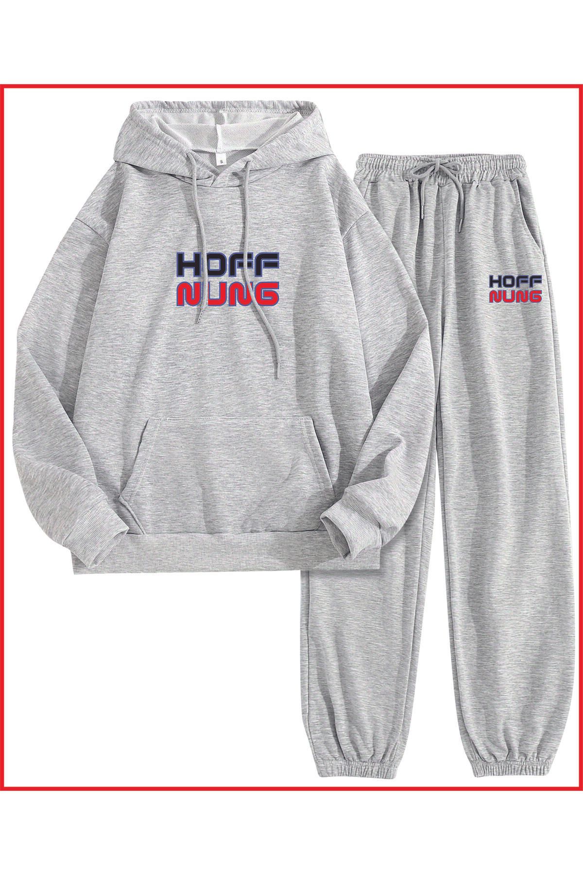 HOFFNUNG FULL HOODIE  HOFFNUNG  NEW GREY oversize sportswear