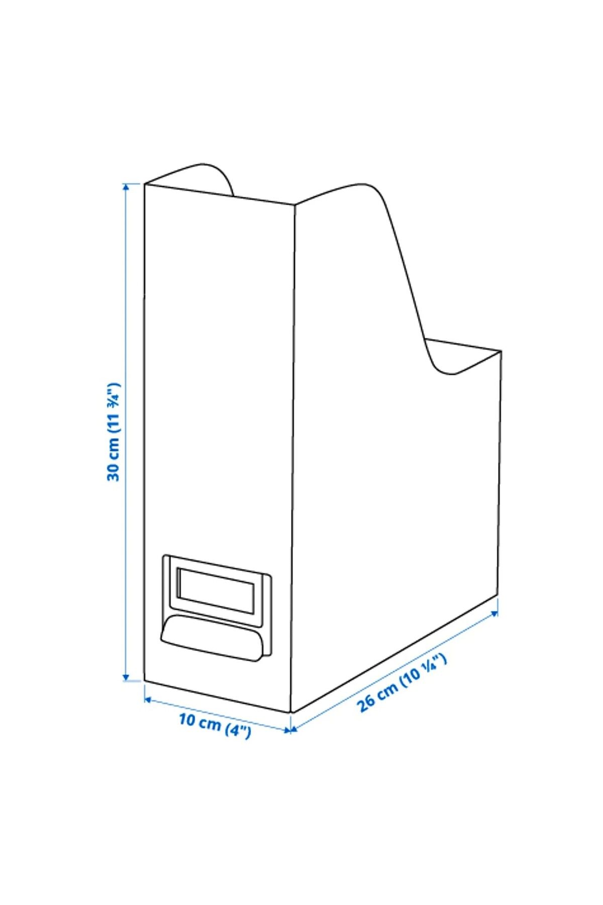 IKEA-2 Pcs 10X26X30 cm File Quality Threads Ikea Set of 2 Sash Gray Shelf Cardboard 4