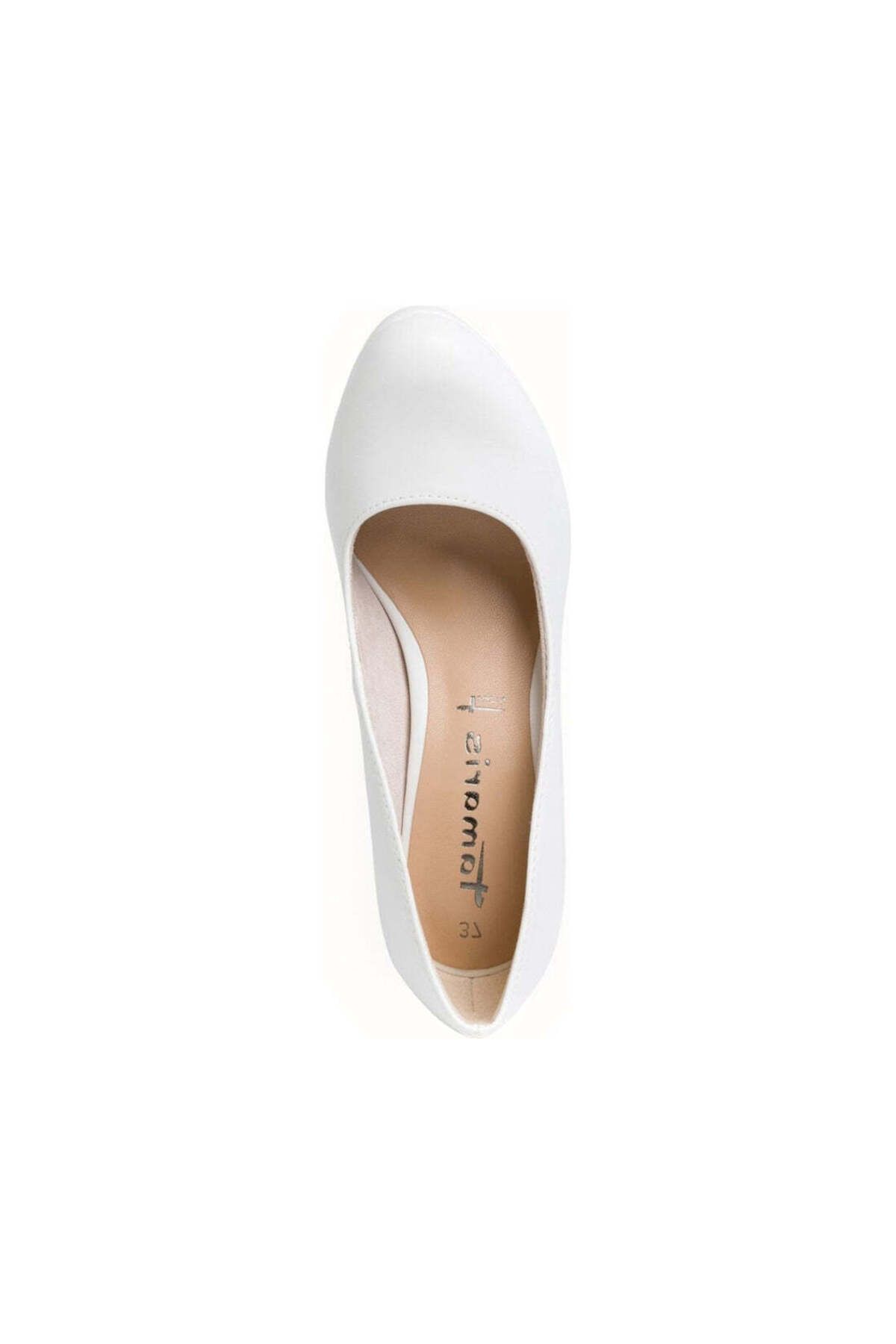 Tamaris-Pantofi de dama cu toc inalt alb 3