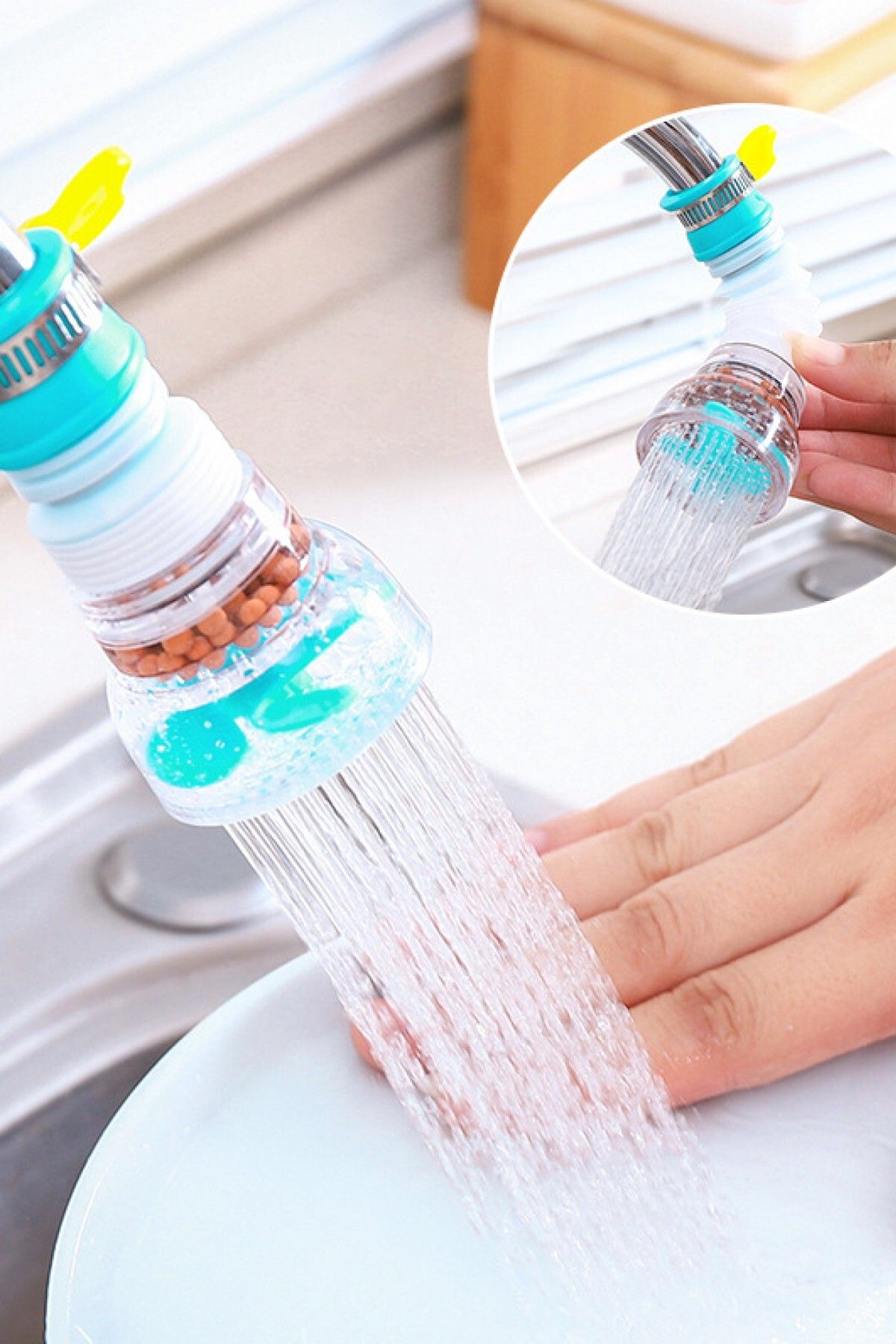 Magic Leverage-Sink Cleaning Facilitating 360 °   Rotatable Tap Head 1
