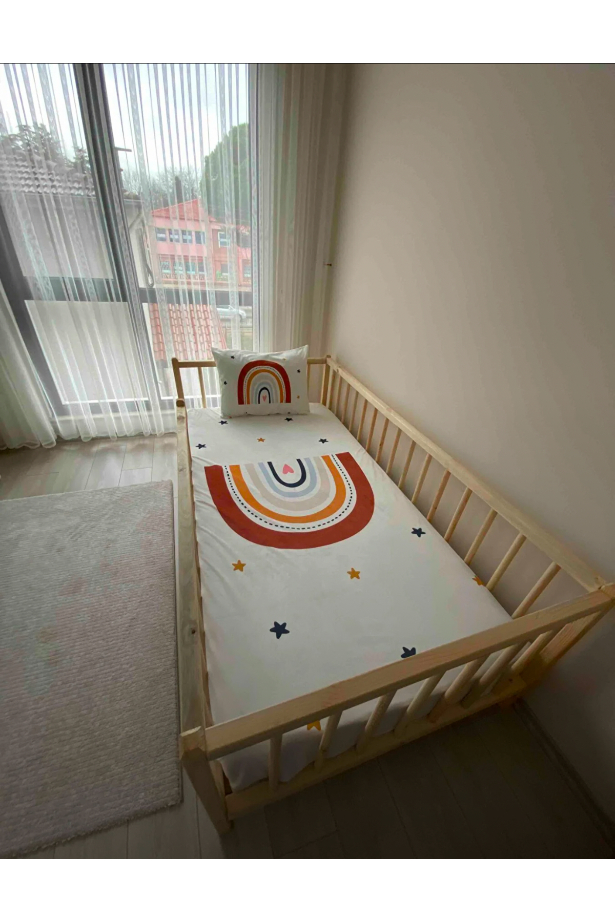 Genel Markalar Yatak 120x200 Doğal Ahşap Çocuk Yatak Karyola fotoğrafı 5 (önizleme)