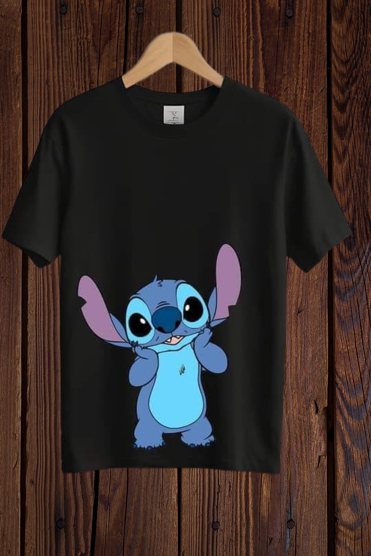 FECCY Pamuklu Stitch Baskılı Oversize T-shirt