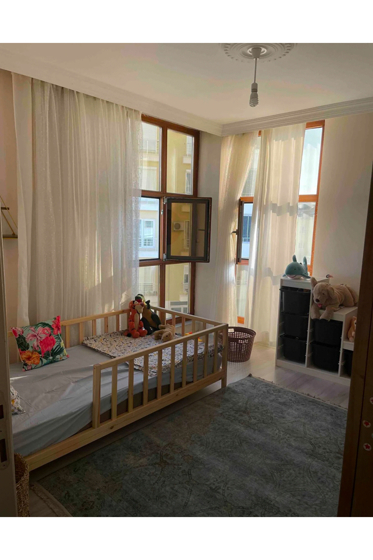 Genel Markalar Yatak 120x200 Doğal Ahşap Çocuk Yatak Karyola fotoğrafı 3 (önizleme)