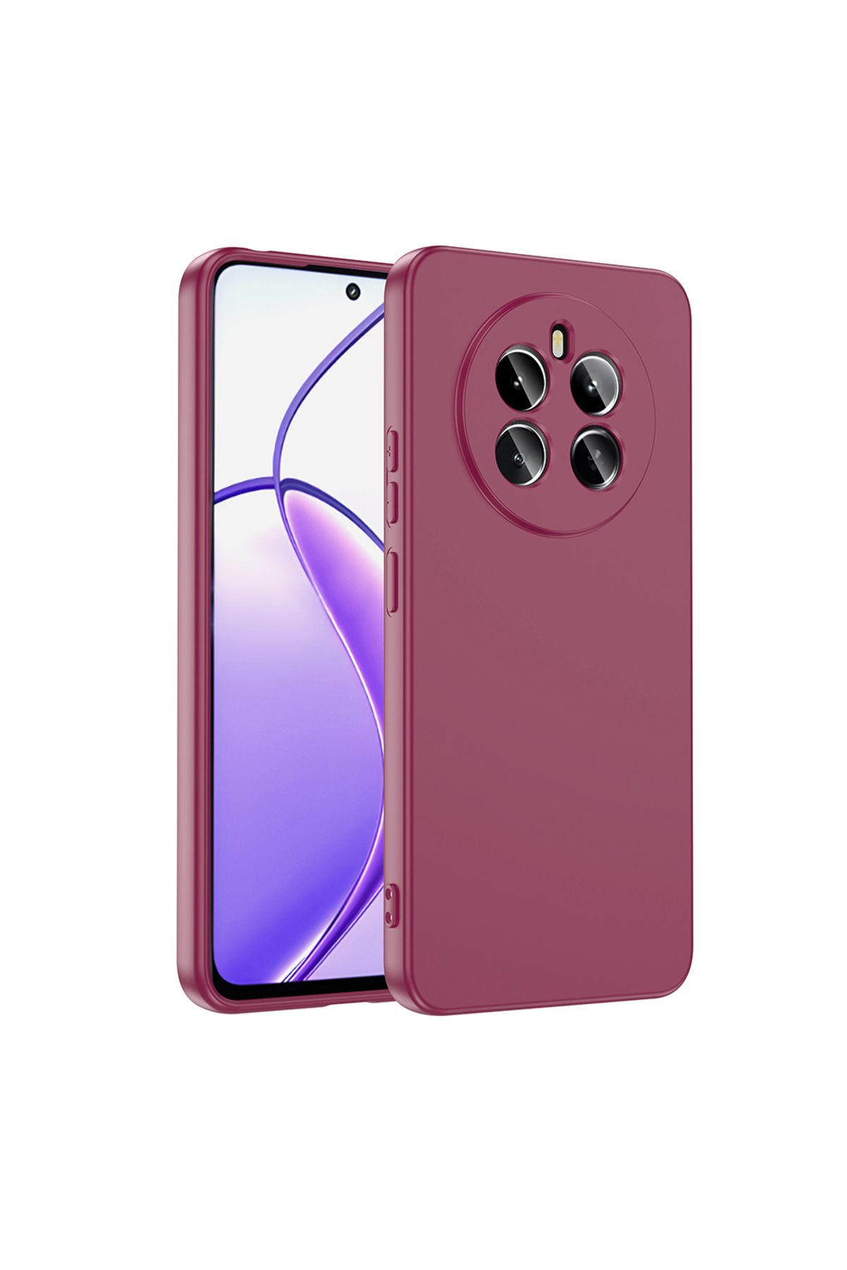 Nezih Case Realme 12 4G Uyumlu Kamera Korumalı (KADİFE İÇ YÜZEY) Renkli Silikon Kılıf