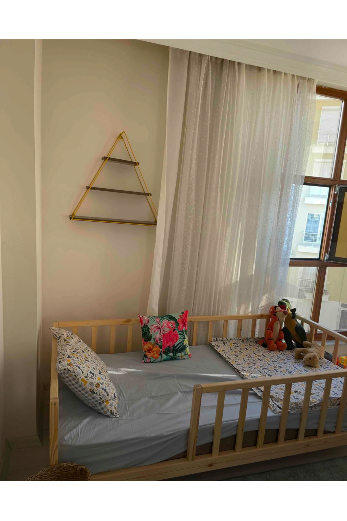 Genel Markalar Yatak 120x200 Doğal Ahşap Çocuk Yatak Karyola fotoğrafı 2 (önizleme)