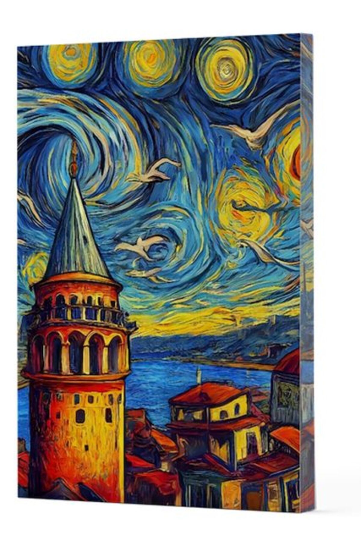 feifei Van Gogh 5 - Galata Çizgili Yan Boyamalı Defter