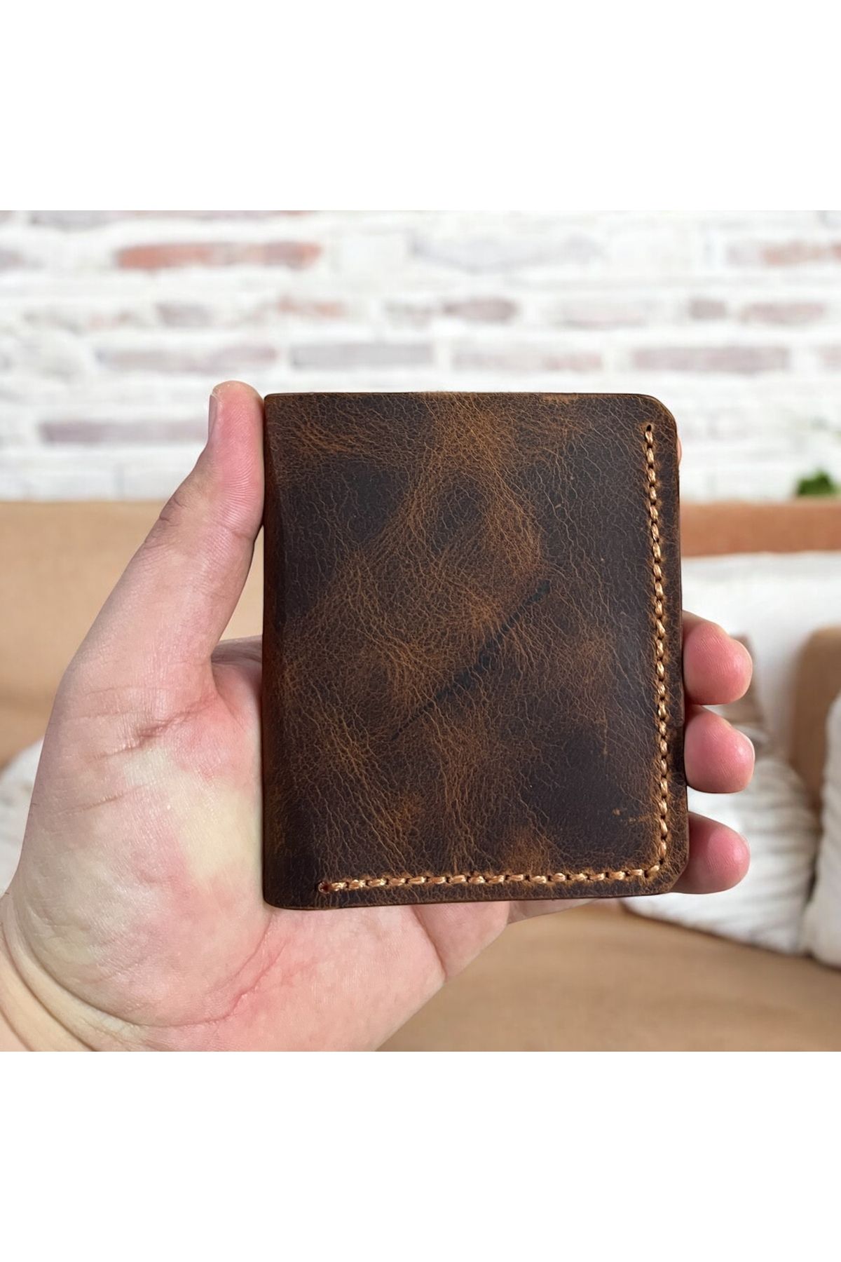 کیف پول مردانه چرمی واقعی دست ساز Hazal Atelier