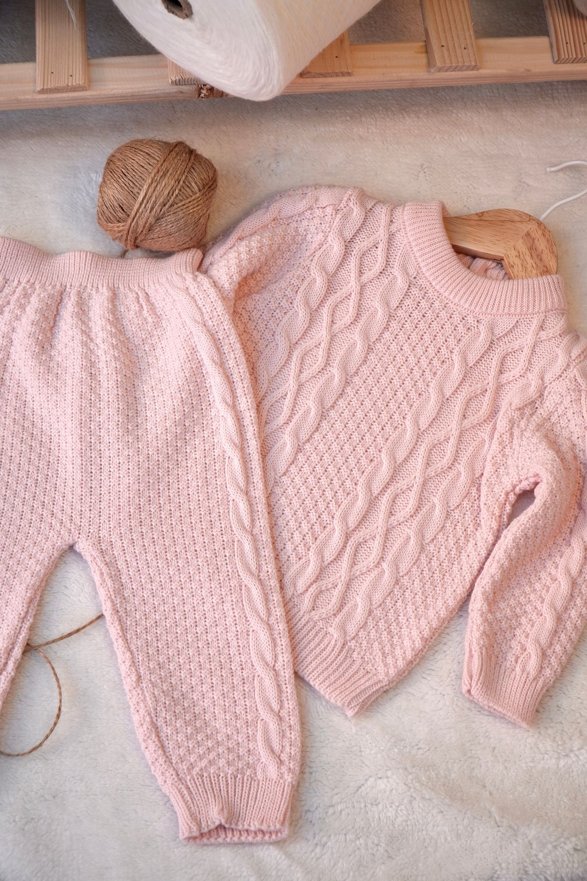 Bursa Trikomer-Blanket Hat Knitwear 9-12 Months Cotton-Like Soft Textured Baby Set 5
