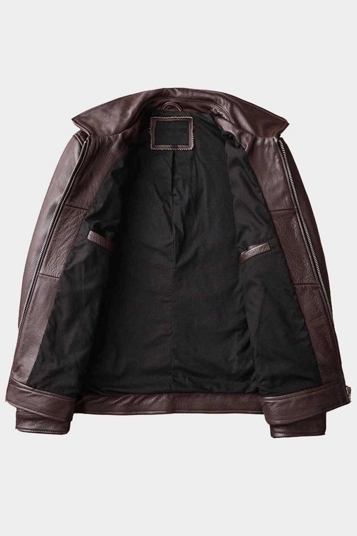 Defelli  Erkek Kahverengi 213 Hakiki Deri Mont - Görsel 4