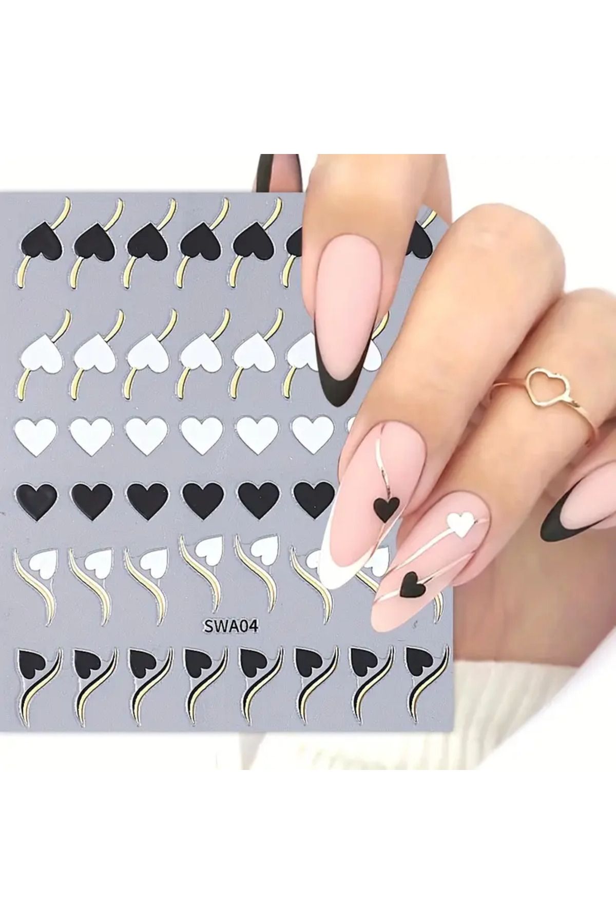 Takıtolia Nailist Heart Sevgililer Günü Özel 14 Şubat Kalpli Tasarım - Tırnak Sticker Nail Art Tırnak Dövmesi