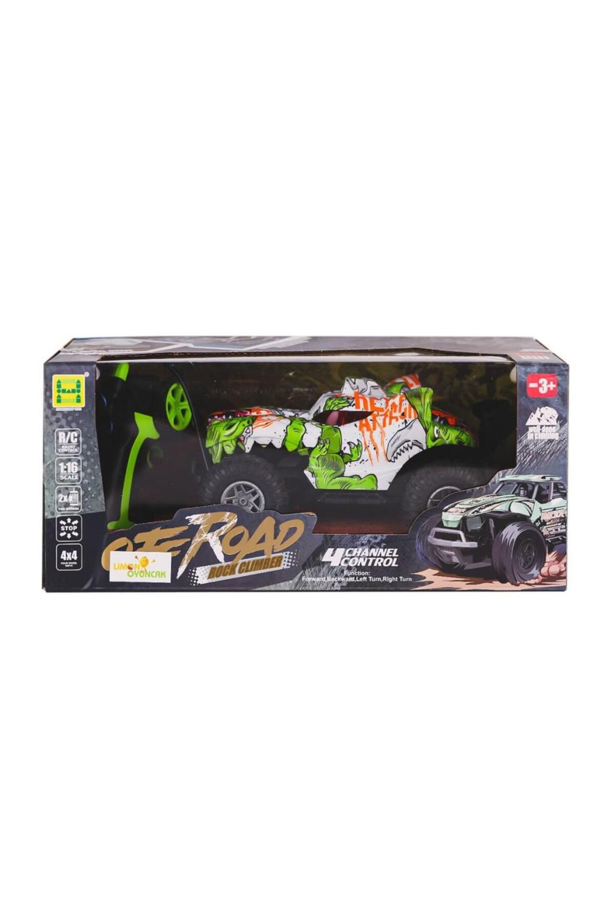 recepion Nessiworld SH091-503B Kumandalı Şarjlı Off Road Canavar Rock Climber 4x4 -Limon Oyuncak