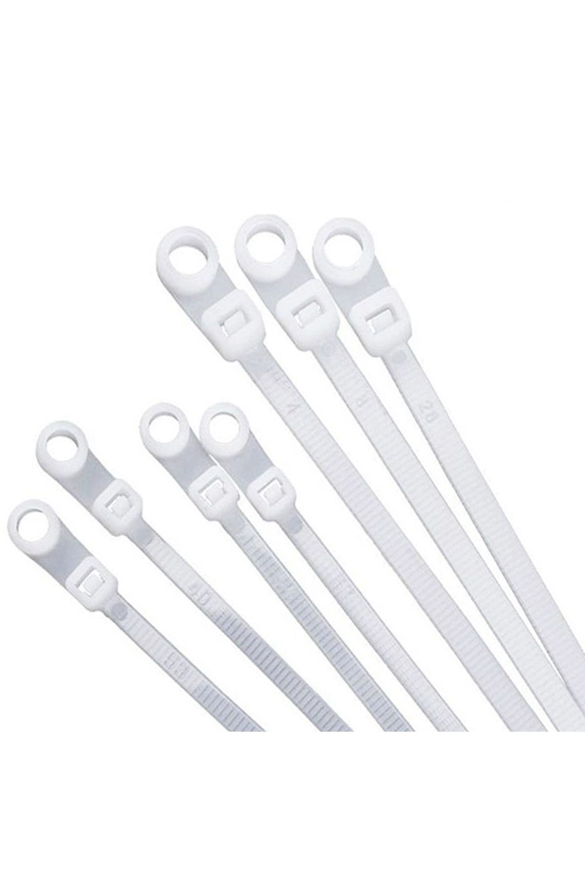 Kapamarka DELİKLİ BEYAZ KABLO BAĞI 3.6X200MM (100LÜ PAKET)