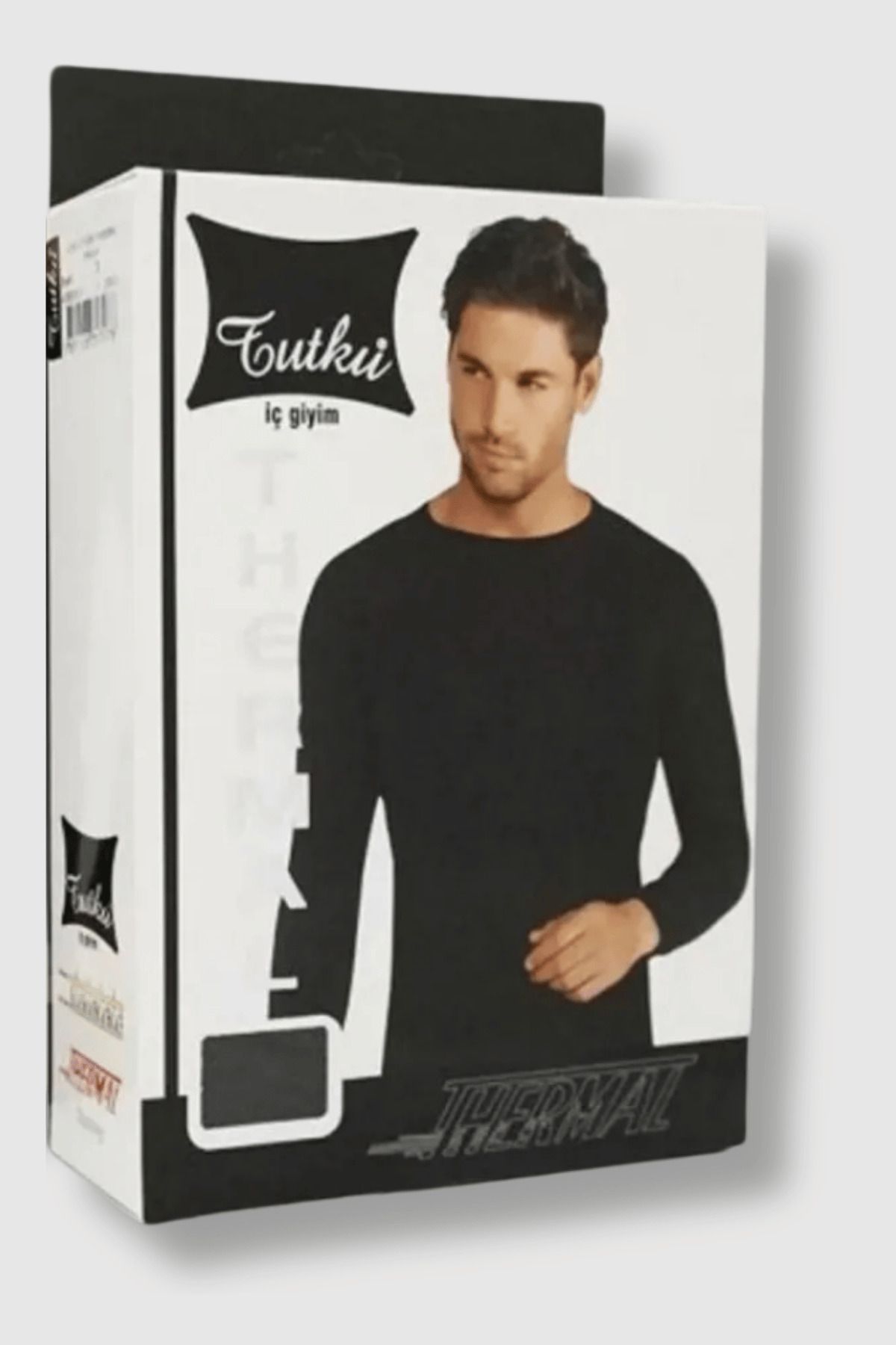 Tutku-0126 Model Men's Black Thermal Top 2