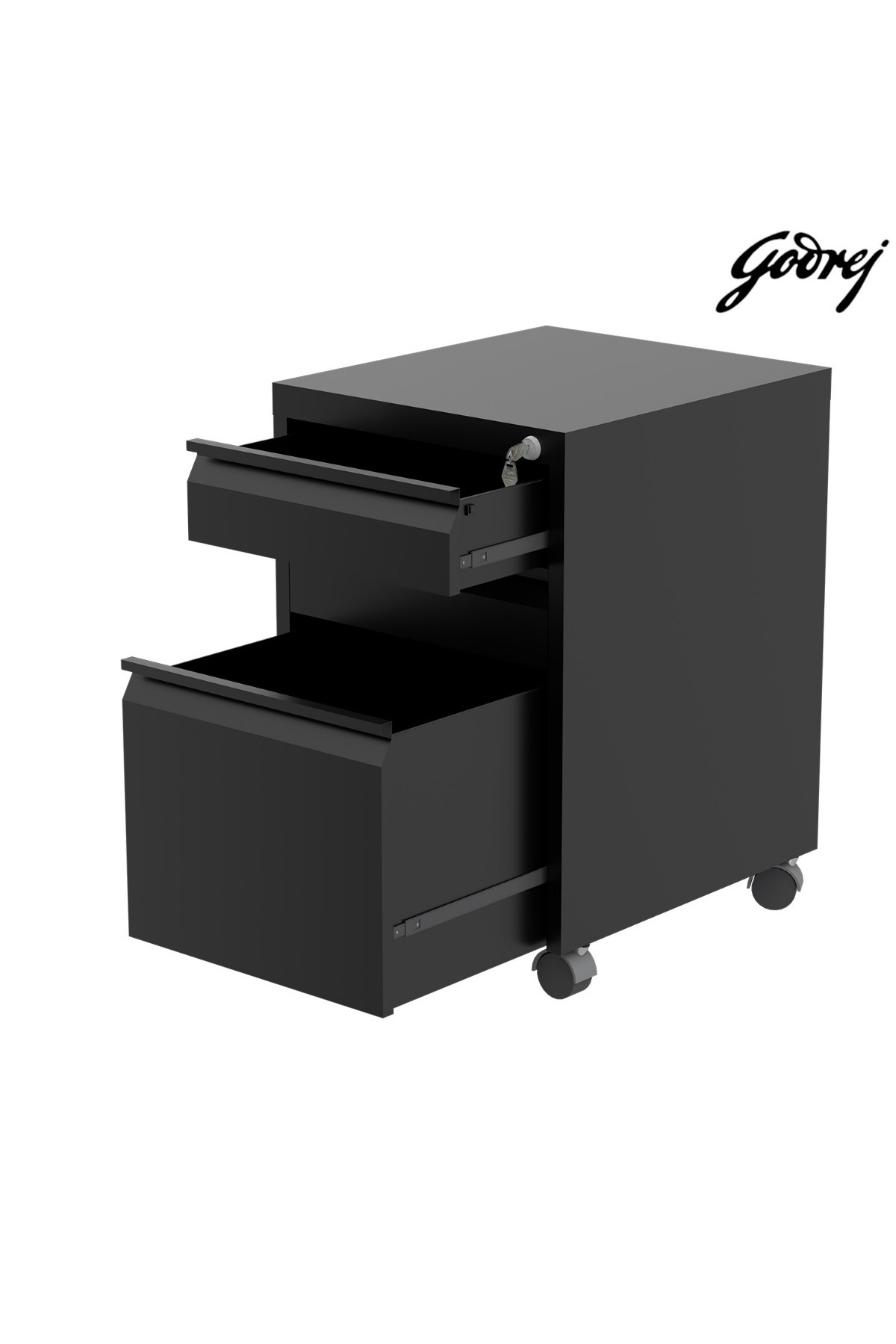 Mahmayi-Godrej Mobile 3 Drawer File Cabinet with Advanced Touch Screen Lock Office Security Black 7
