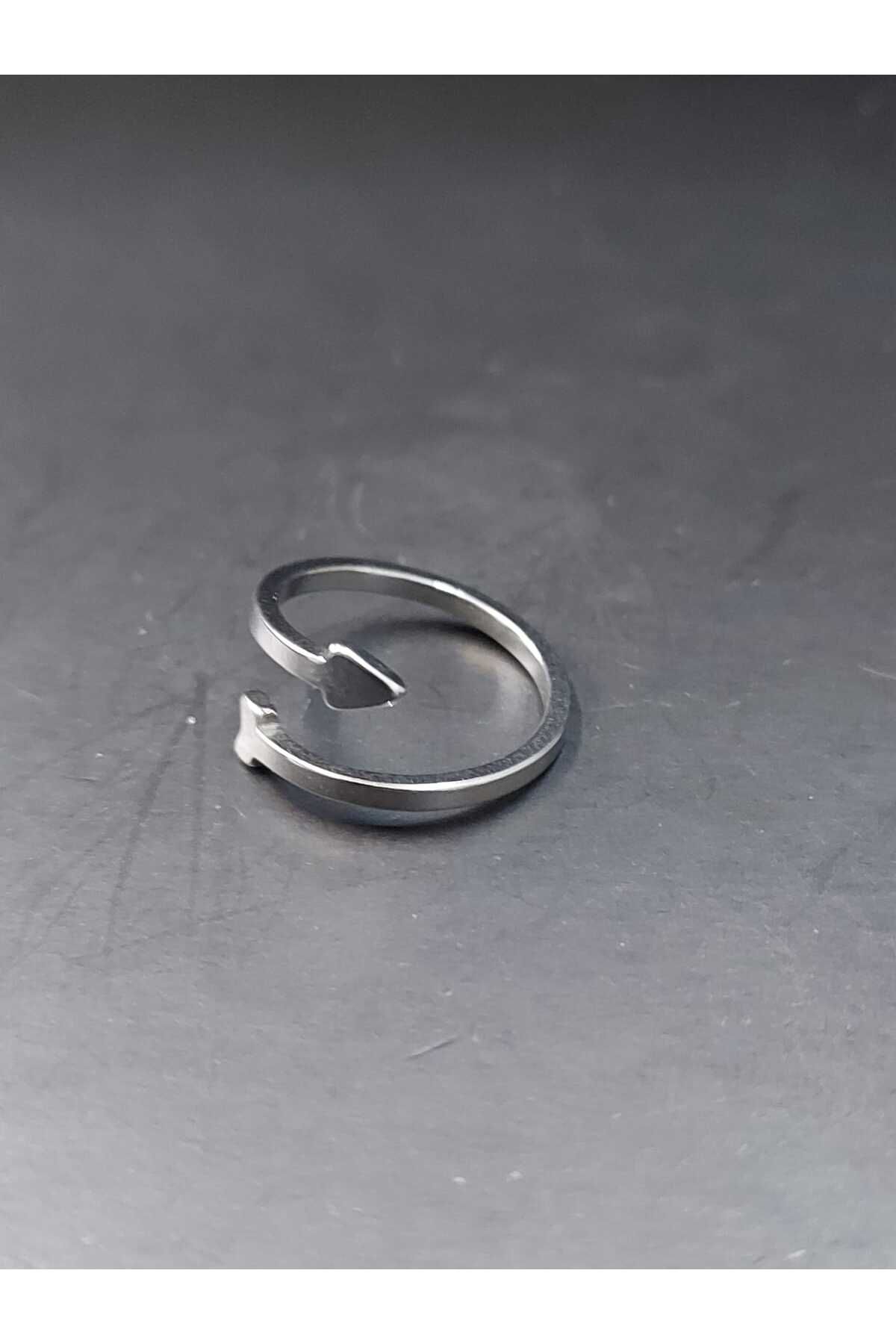 sarıyer silver-Modern Bright Design Stone Free Steel Adjustable Foot and Hand Finger Joint Ring with Arrow Figure 5